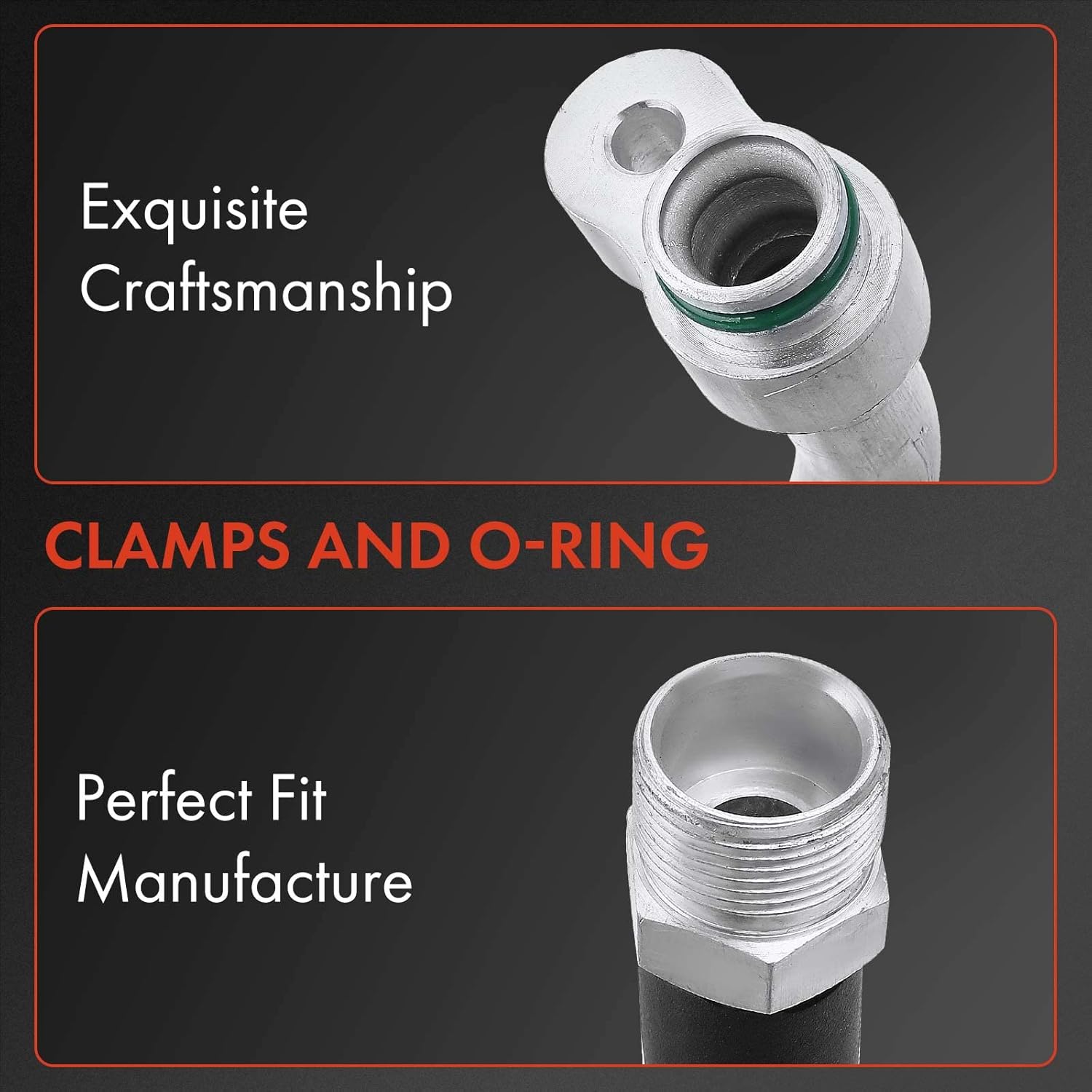 A-Premium A/C Suction Line Hose Assembly Compatible with Honda Pilot 2005-2008, Acura MDX 2003-2006, 3.5L, Compressor to Evap