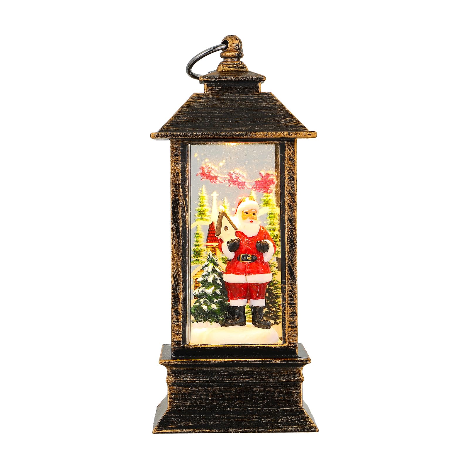 Abaodam Christmas Lantern Christmas Winter LED Lantern Christmas Breeze Light Glow Decorations Christmas Santa Night Light Snowman Night Light Christmas Hanging Lantern Christmas Tree Hanging Lanterns