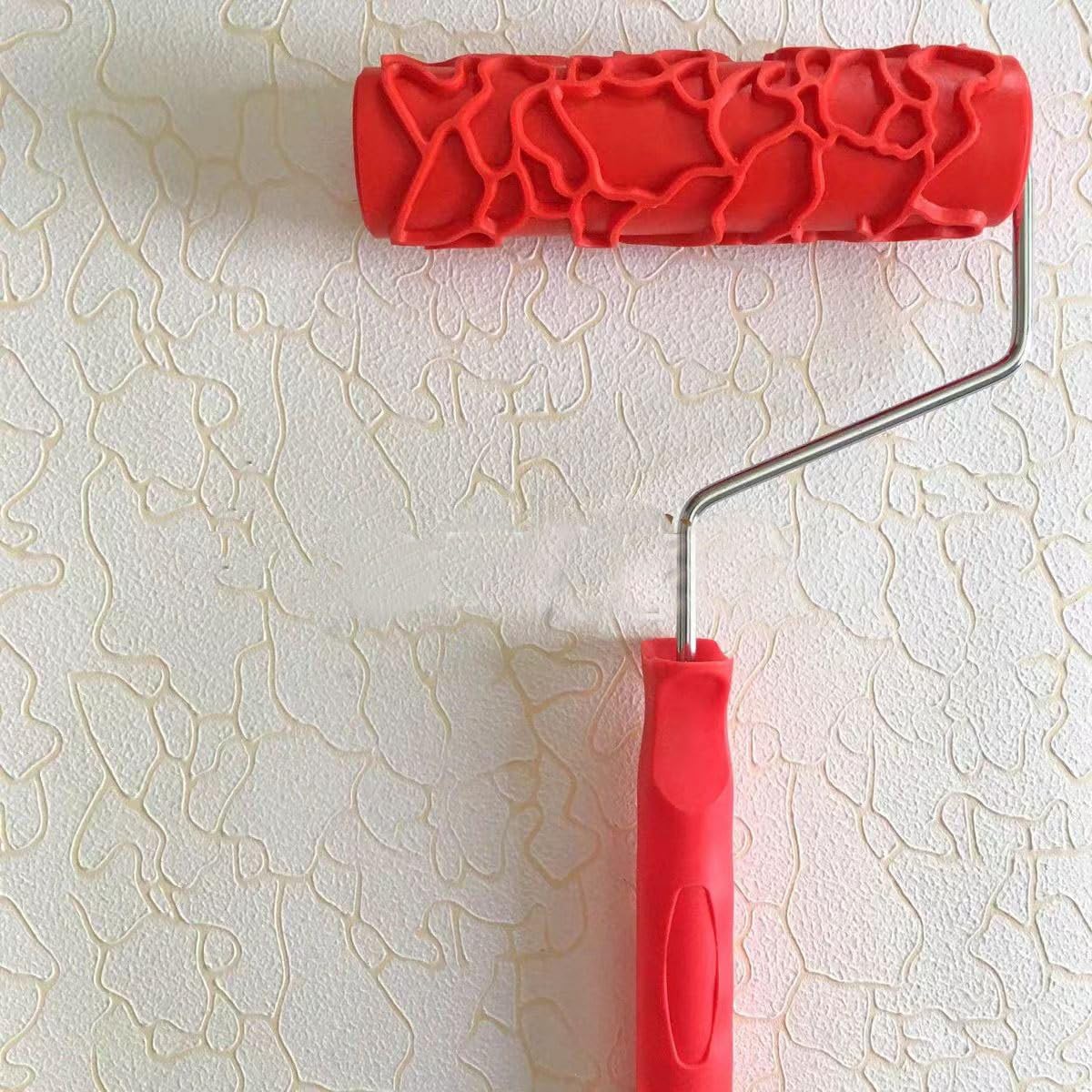 Rullo for pittura, rullo for pittura con motivo, rullo for pittura in gomma da 8 pollici con texture in mattoni, strumento for pittura con effetto grana con manico, strumento for decorazione murale fa