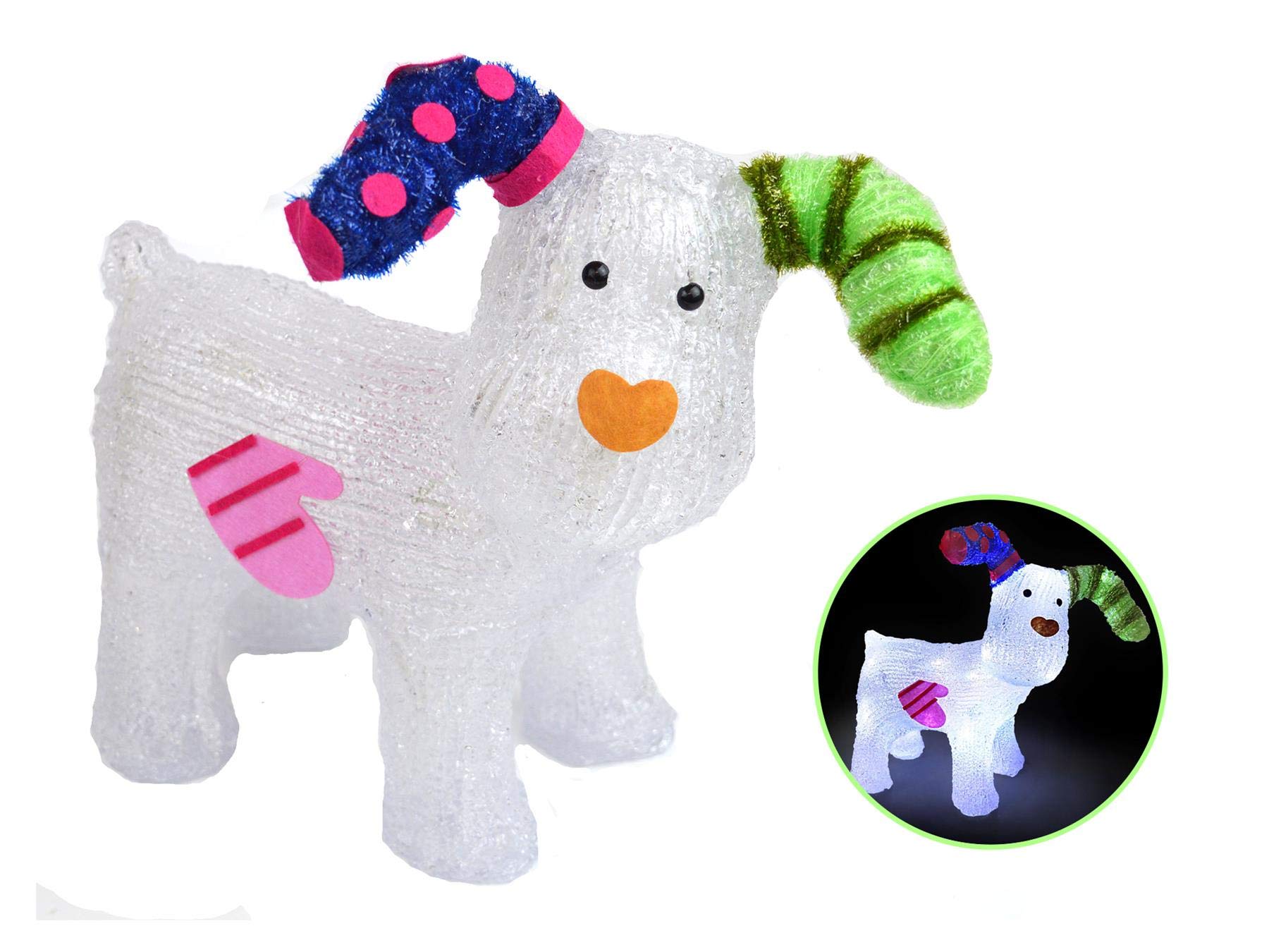 YoL The Snowman 31cm acrylic LED the snowdog figure battery operated Christmas Xmas novelty gifts novelty decorations