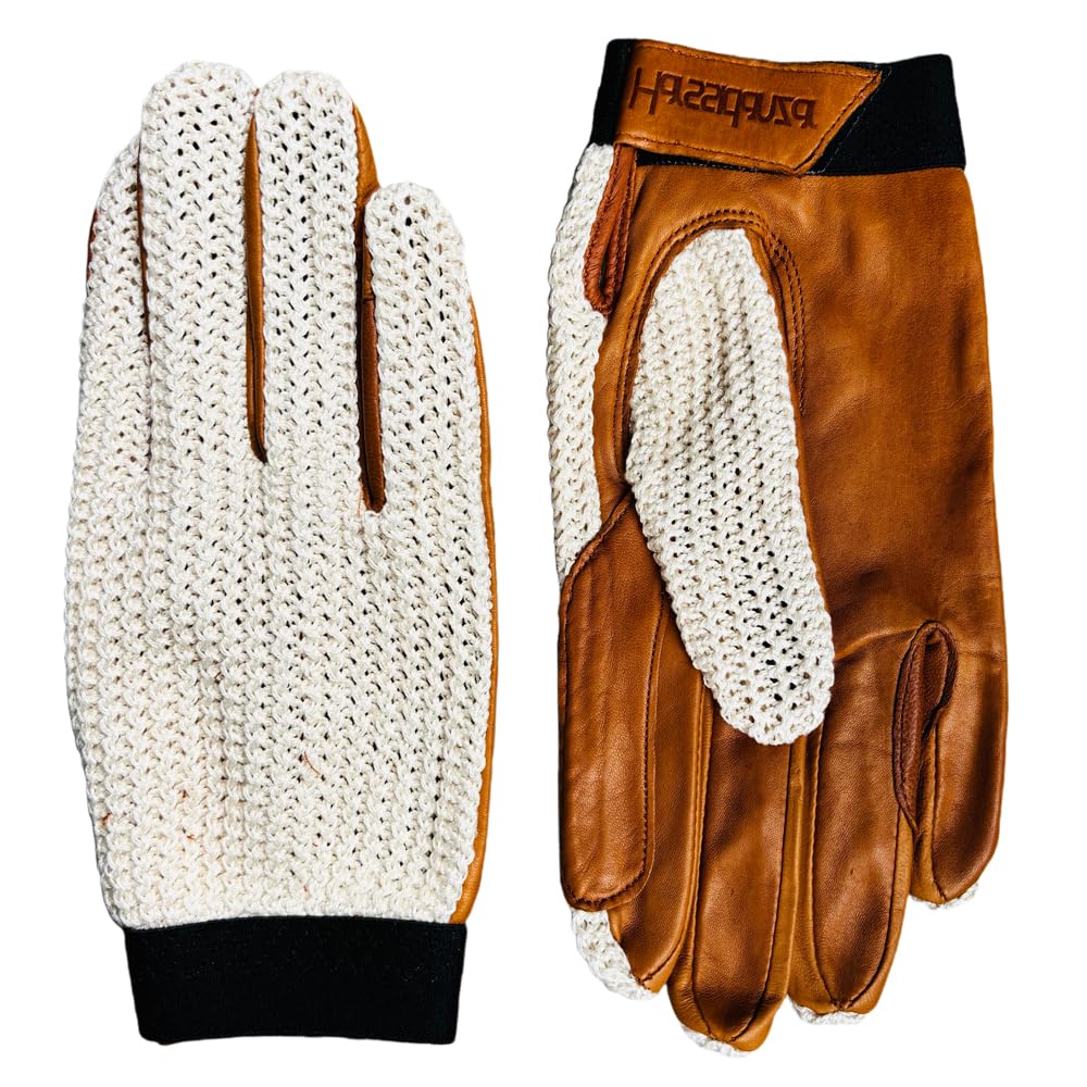 Harssidanzar Guantes de equitación, genuino cuero de oveja malla transpirable, ligero y cómodo, guantes de equitación DM303