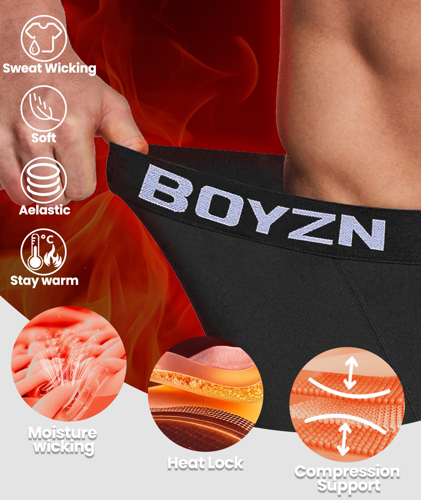 Boyzn Paquete de 2 Pantalones Deportivos de Compresión para Hombre, Mallas de Capa Base Activa Leggings de Entrenamiento y Correr con Bolsillos