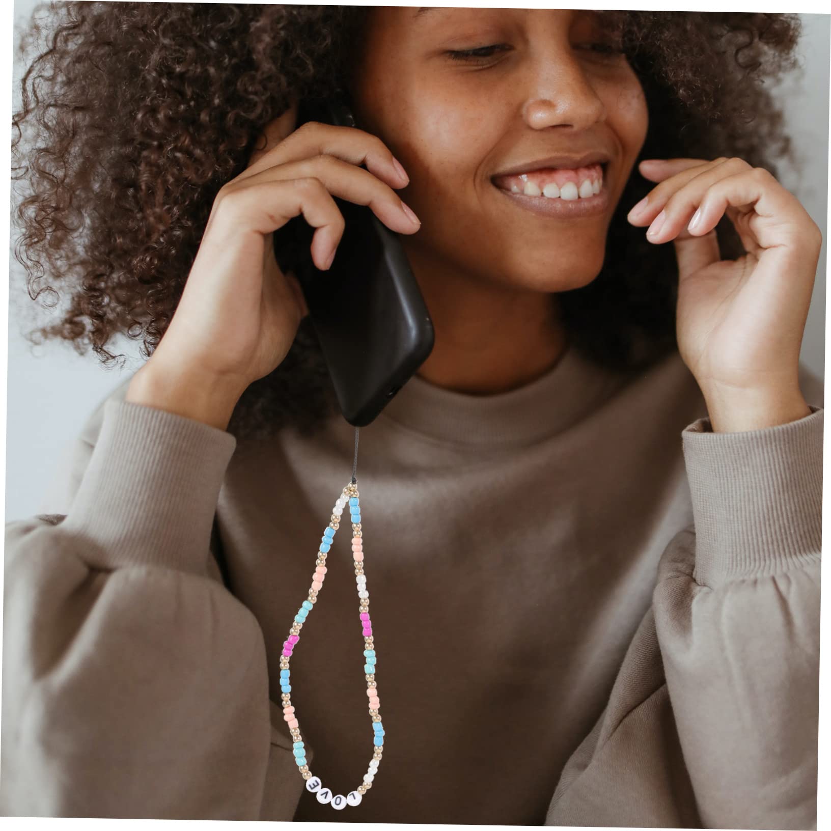25 pezzi Cordino per Telefono con Perline Perla Tracolla Decorativa Polimerica Laccio Perdita Elegante per Smartphone