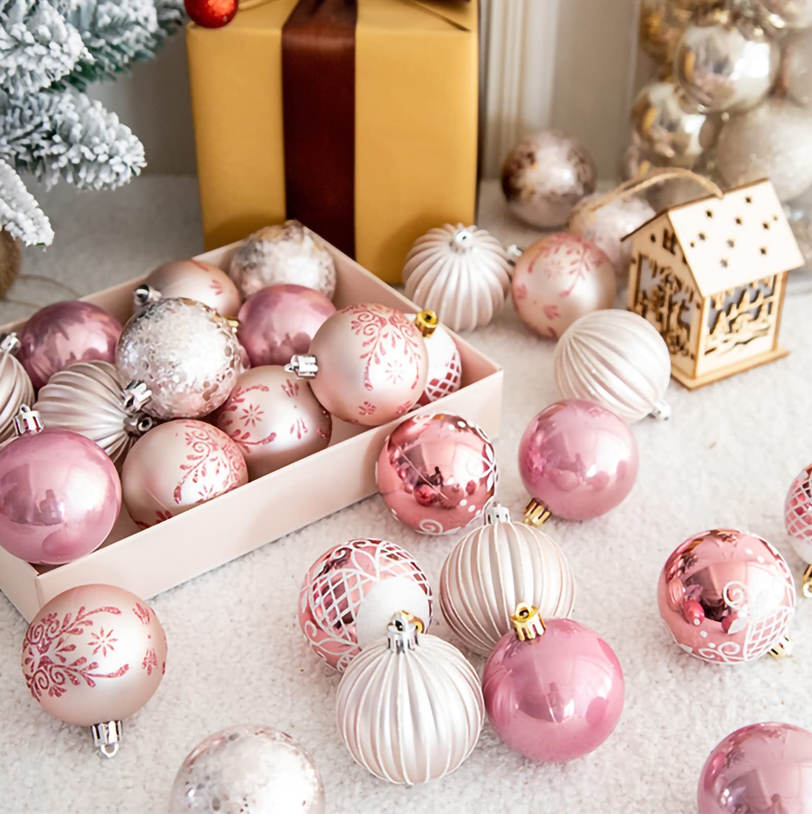 Lot De 30 Boules De Noël Incassables - Rouge - ECLOZ