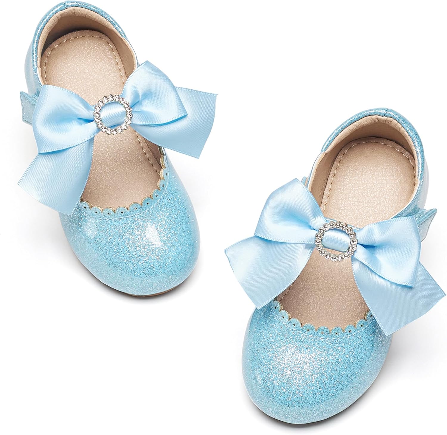 Otter MOMO Toddler Little Girls Princess Shoes Mary Jane Ballerina Flats Flower Girl Dress Shoes