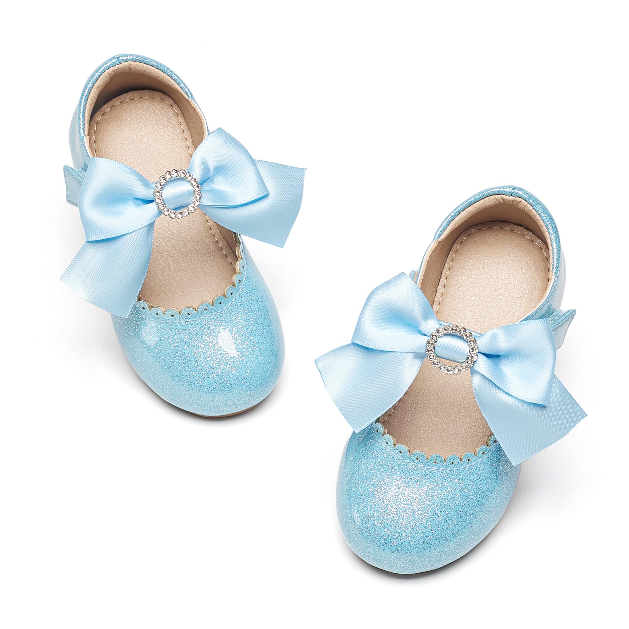 Otter MOMO Toddler Little Girls Princess Shoes Mary Jane Ballerina Flats Flower Girl Dress Shoes