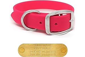 Personalized Large Pink Waterproof Dog Collars