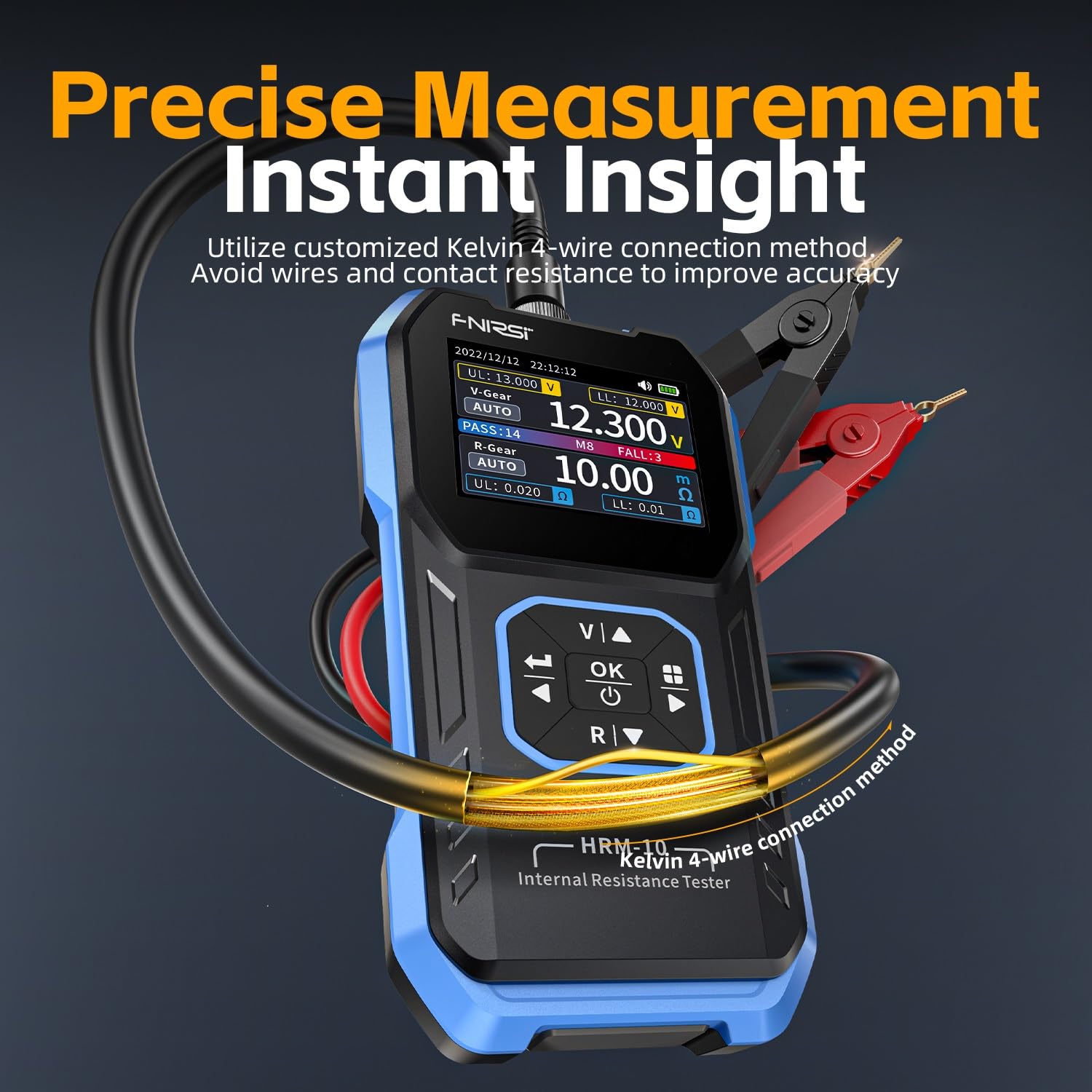 Jadeshay Tester di Resistenza Interna 0~200Ω CC 0~±100V Accurato Misuratore di Resistenza e di Tensione Interna Tester Batteria Auto per Litio Piombo-acido Carbone Batterie