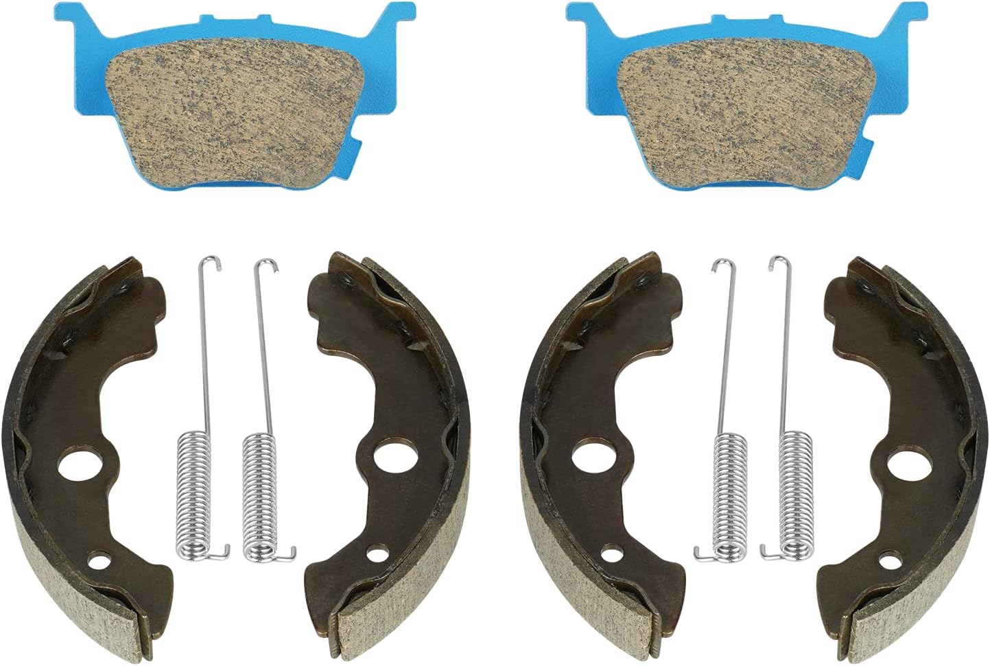 Brake Shoes with Brake Pads Front Rear for Honda Rincon TRX650FA 2003-2005, for Fourtrax TRX650FGA Gpscape 2004-2005 Brakes Drum Shoe Set
