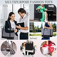 Vista 2 de VONXURY - Bolsa de mano para laptop para mujer, bolsa de hombro para computadora de 15.6 pulgadas, bolsa de trabajo para profesores, bolsa de viaje