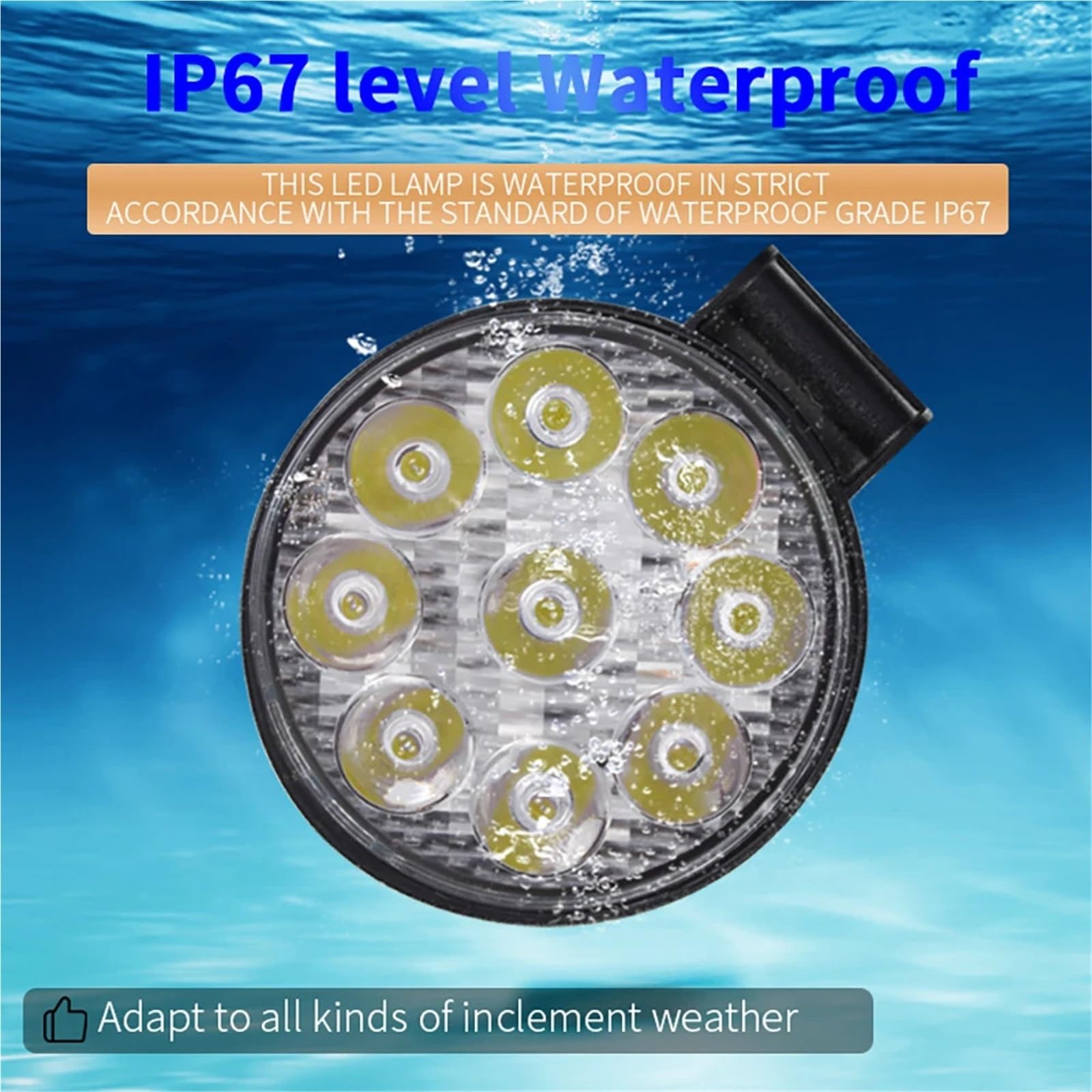 Reflektor LED 27W 9LED Światło Robocze LED Żarówki halogenowe
