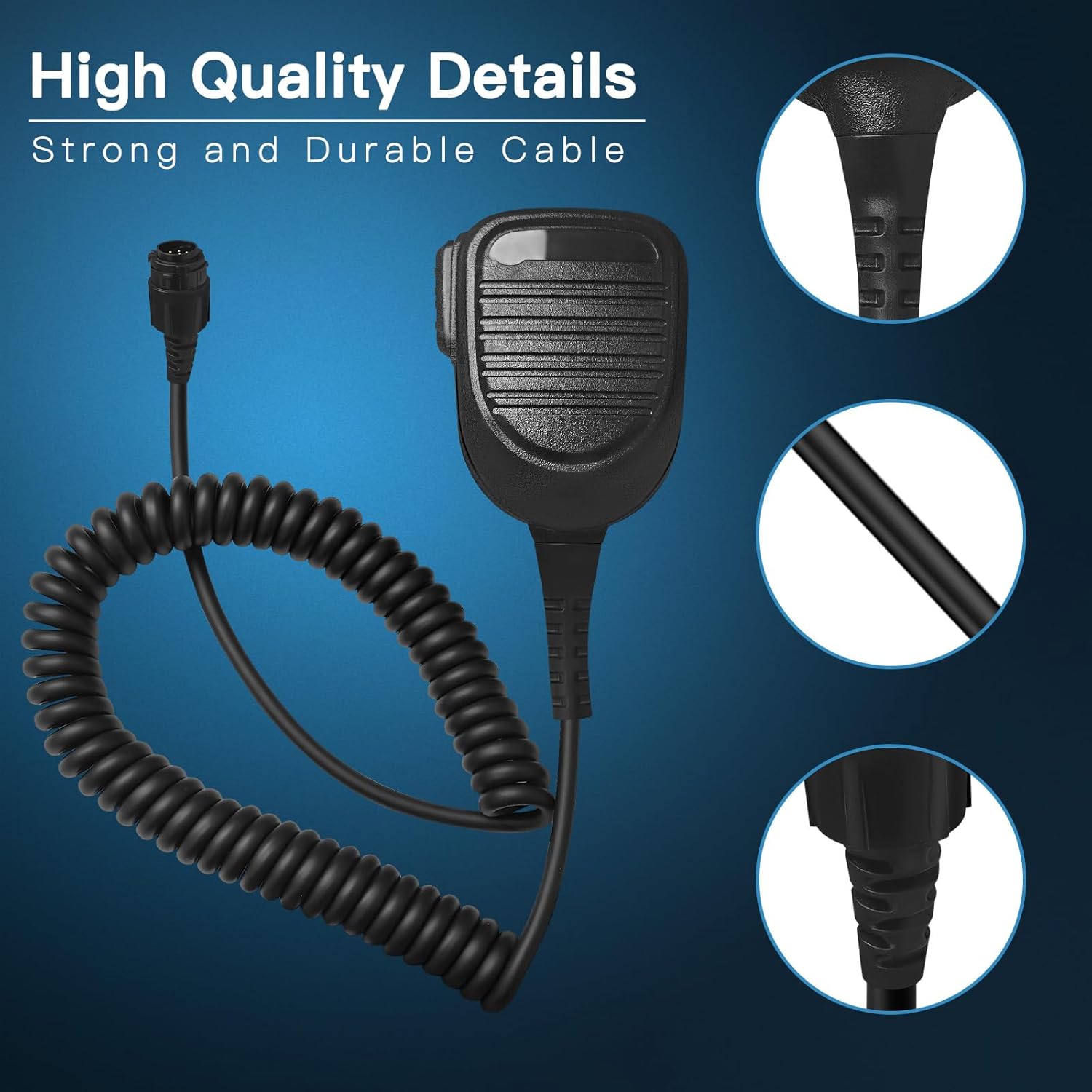 5 Pack RMN5052a RMN5052 Handheld Speaker Microphone XPR Mic Two Way Radio for Motorola XPR4300 XPR4350 XPR4380 XPR4550 XPR4580 XPR5350 XPR5550 XPR5550E XPR5580 XPR4500 Heavy Duty Speaker Mic