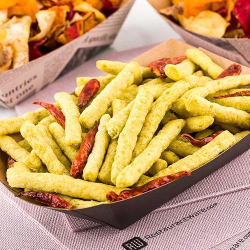 Miniatura 3 de Bio Tek - Botes de comida de 12 libra, 400 bandejas desechables de papel para alimentos, resistentes, a prueba de grasa, botes de papel negro, para