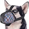 Dog Muzzle, Soft Dog Muzzle for Small Medium Large Size Dogs Mesh Printed Full Coverage Muzzle Health Guard Dog Muzzle Prevent Biting Chewing Licking Breathable Dog Mouth Cage for Large Breed Dog XS