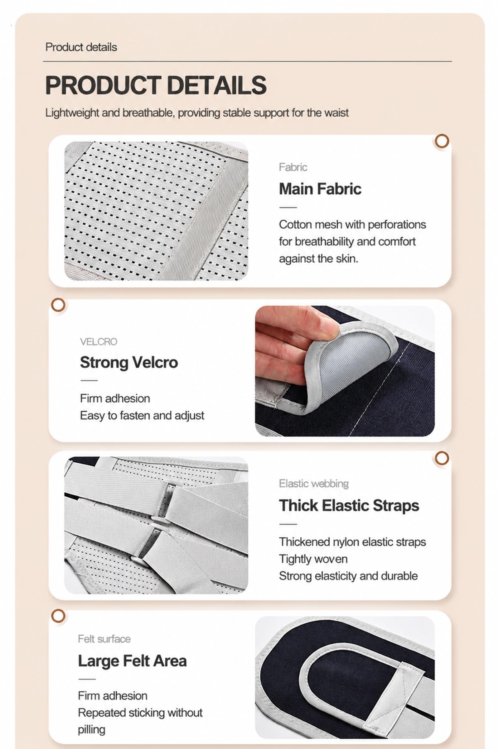 Faja Lumbar para Dolor De Espalda, 4+1 Soportes Acero Curvo para Hombres Mujeres, Transpirable para Oficina Conducción Levantamiento Fitness