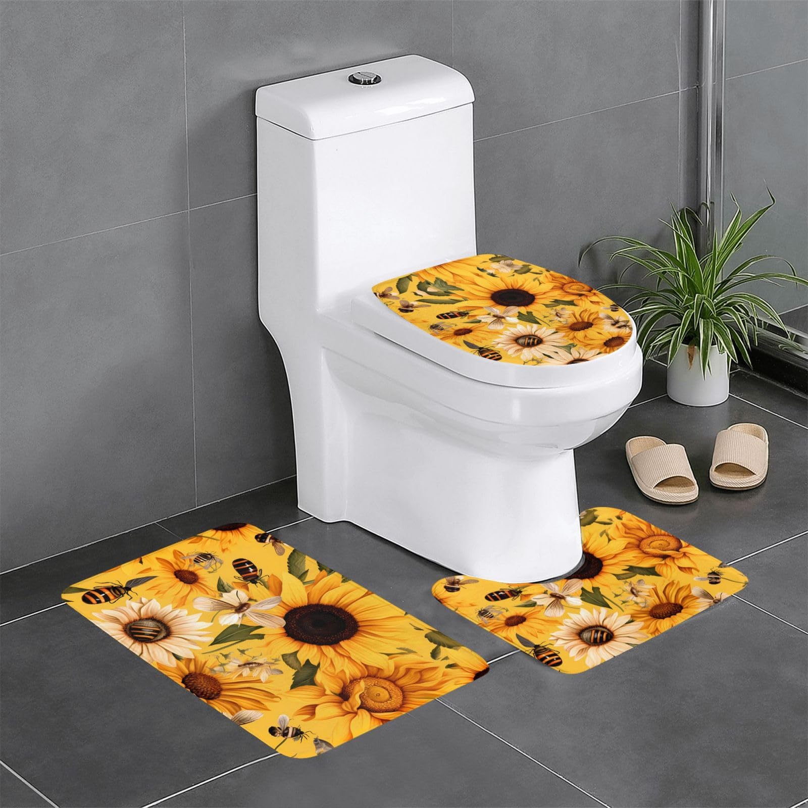 Tapis de salle de bain antidérapants lavables pour éliminer l'humidité des WC et coiffeuse