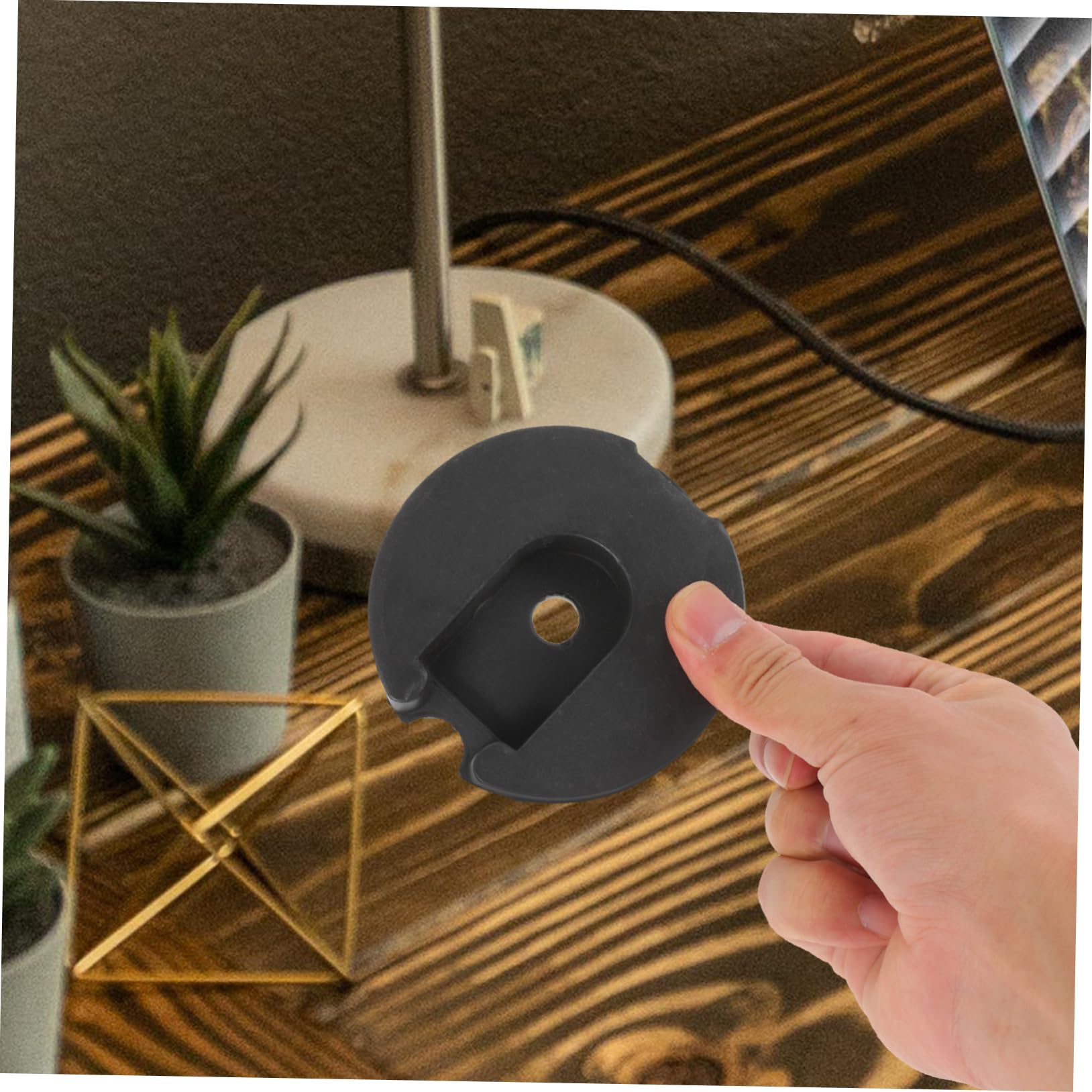 CHILDWEET Runder Tischlampenfuß aus Eisen Gewicht Stehlampenlader mit Rundem Design Robust und Leicht Verschleißbar für Wohnzimmer und Heimdekoration