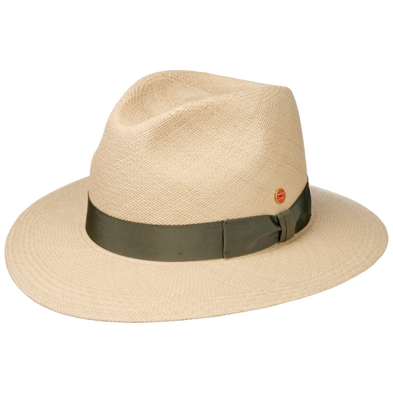 Mayser Sombrero Panamá Menton Mujer/Hombre - Made in The EU protección UV de Sol con Banda Grosgrain Primavera/Verano