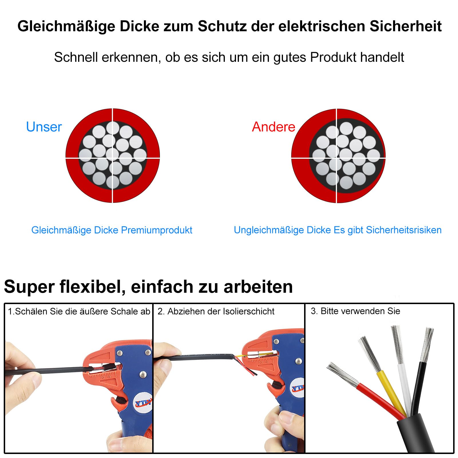 30 m 16AWG 4 x 1,5 mm² kabel elektryczny, 4 żyły kabel 5 V/12 V/24 V/300 V, kabel zasilający, ocynkowany kabel miedziany, elastyczny i miękki, niska impedancja, wysoka odporność na temperaturę,