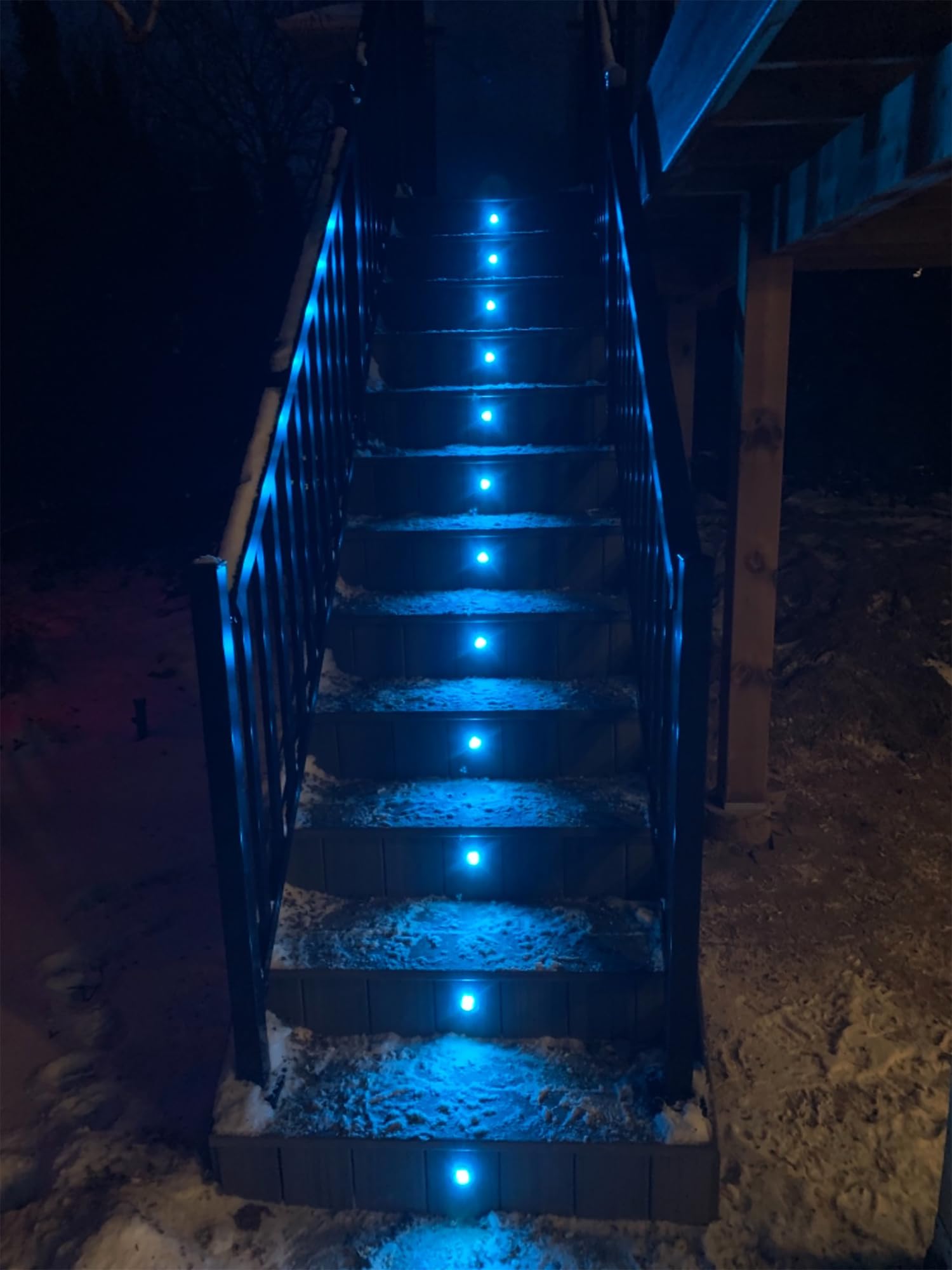 10er Set RGB LED Bodeneinbauleuchten Außen DC12V Ø45mm LED Einbaustrahler, IP67 Wasserdicht Terrassen Einbauleuchten Aussen für Küche Garten Treppen Balkon Gehweg Terrasse