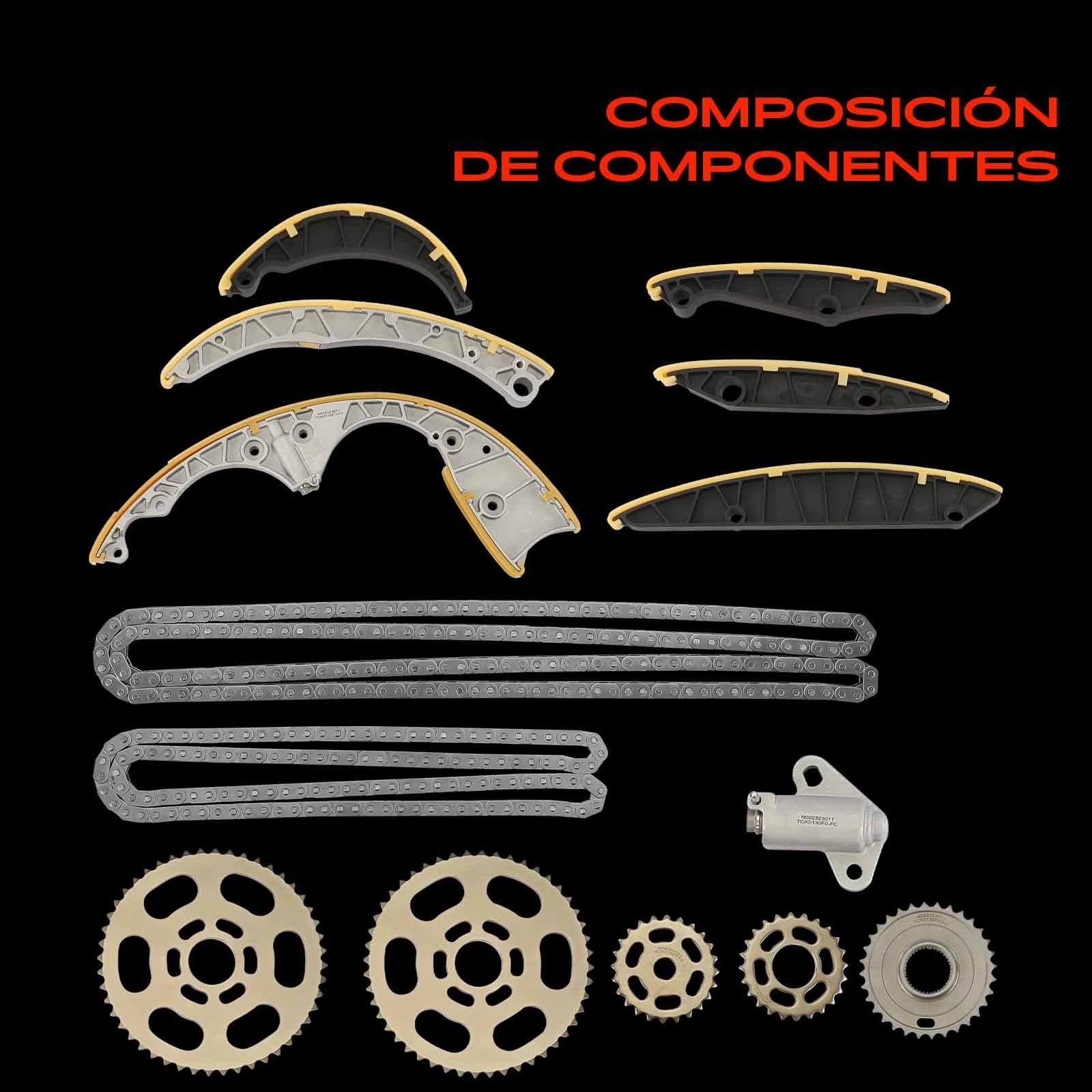 Frankberg Kit de cadena de distribución 059103333F | Compatible con: T.o.u.a.r.e.g 7P5 7P6, A8 4H2 4H8 4HC 4HL, A6 4G2 4GC, A4 Allroad 8KH, A5 Sportback 8TA