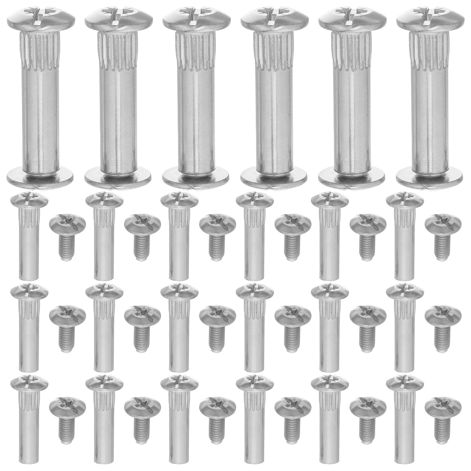 100 Piezas Pernos de Unión M6 para Muebles de Madera, 100 Piezas, Tornillos Manguito para Conexión de Paneles de Gabinete, Herrajes de Montaje Resistentes para Armarios y