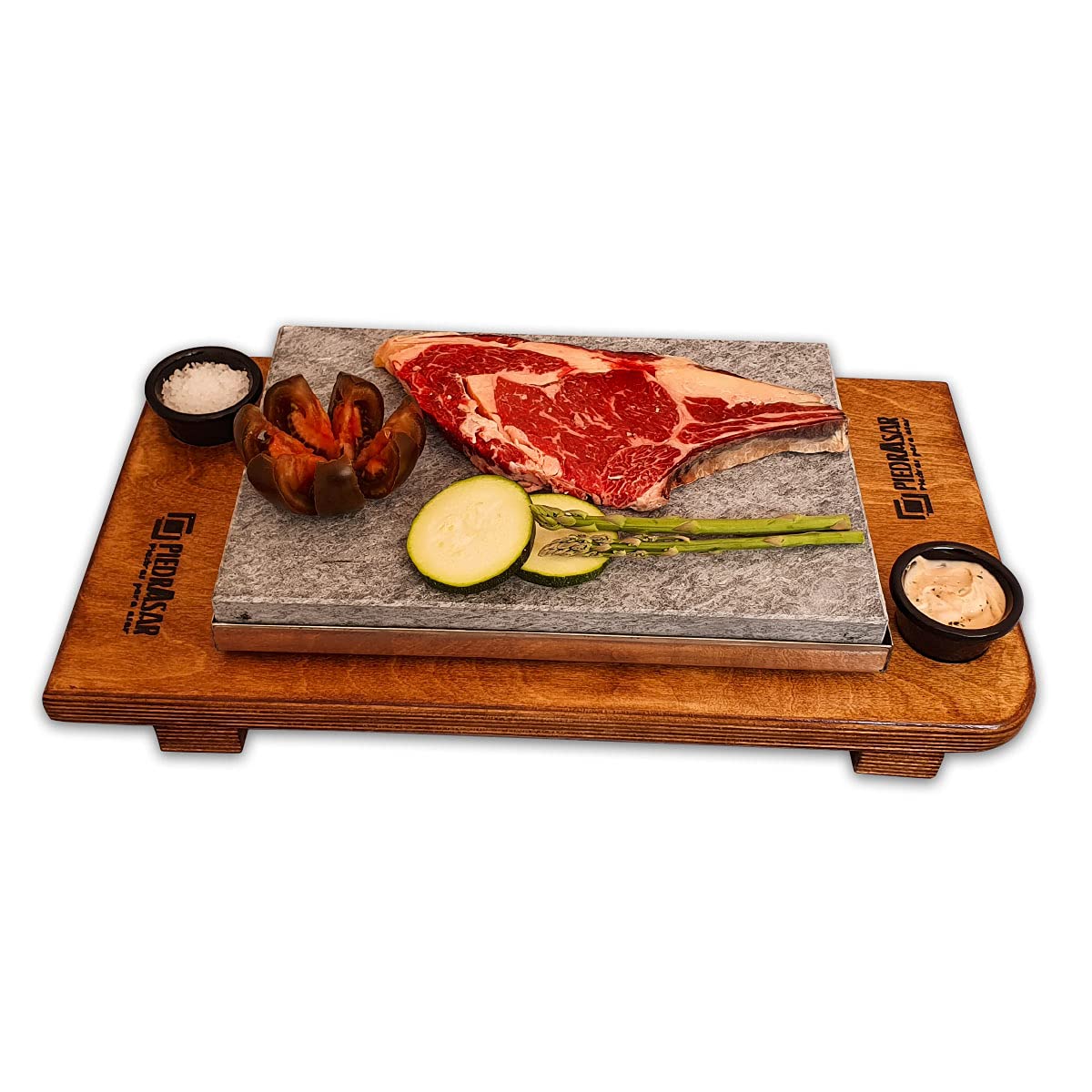 Piedra para carne 20x30 Personalizada 2 Logotipos