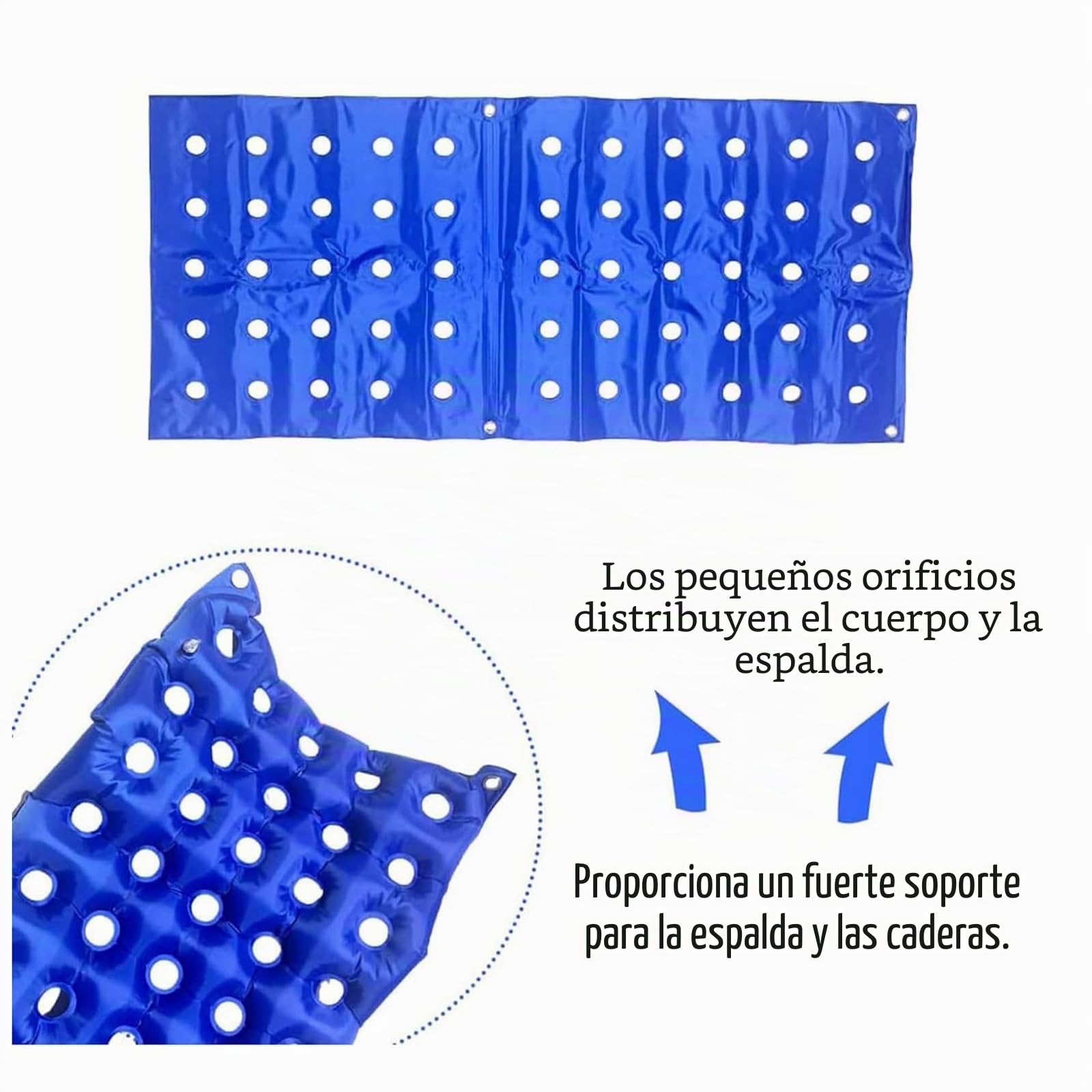 MObyat Colchón Antiescaras, Cojín para Úlceras por Presión con Bomba De Aire, Distracción, Diseño Impermeable, para Personas Mayores con Discapacidad (Silla De Ruedas No Incluida)