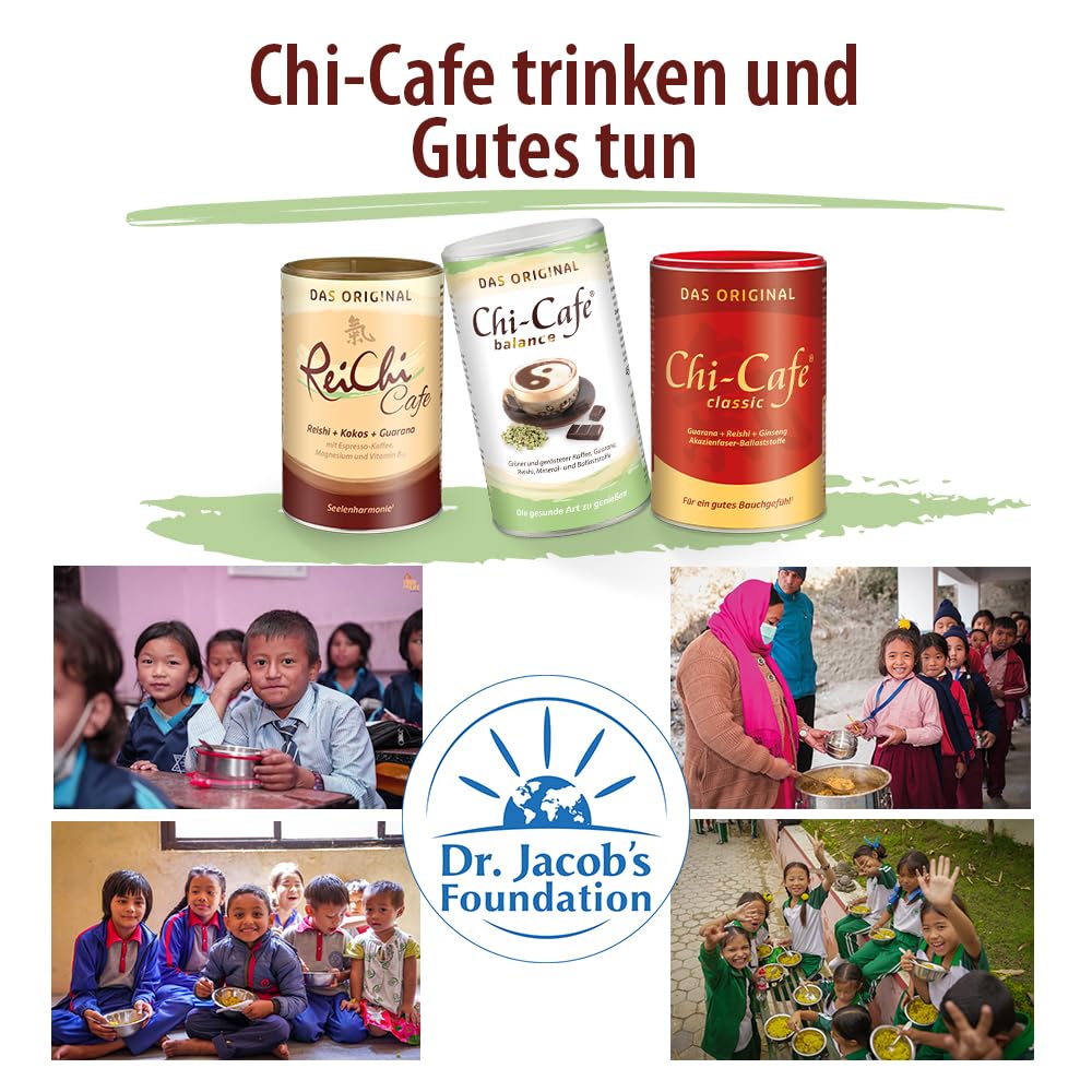 ReiChi Cafe 400 g | exotischer Kaffee-Genuss | Reishi-Pilz, Ginseng & Kokos | Koffein aus Guarana und Kaffee | Magnesium + B12 | Pilzkaffee | Gut für die Nerven und weniger Müdigkeit** | vegan