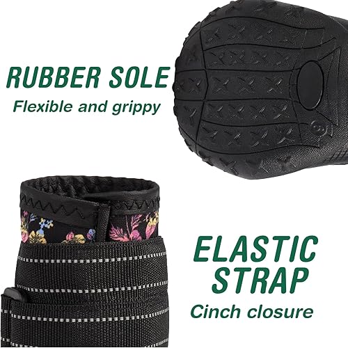Miniatura 7 de Zapatos para perros grandes botas transpirables para perros medianos, protectores de patas para pavimento caliente de verano, nieve de invierno,