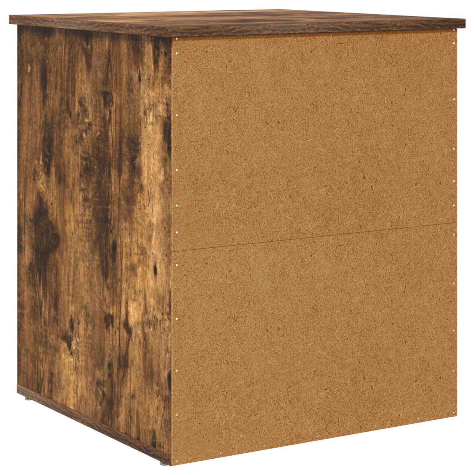 Katzenhaus Holzwerkstoff,Moderne Katzenhöhle für Drinnen, Katzenmöbel Katzenbox mit stabilem Design für das Wohnzimmer, Geräucherte Eiche, 53 x 52 x 62 cm