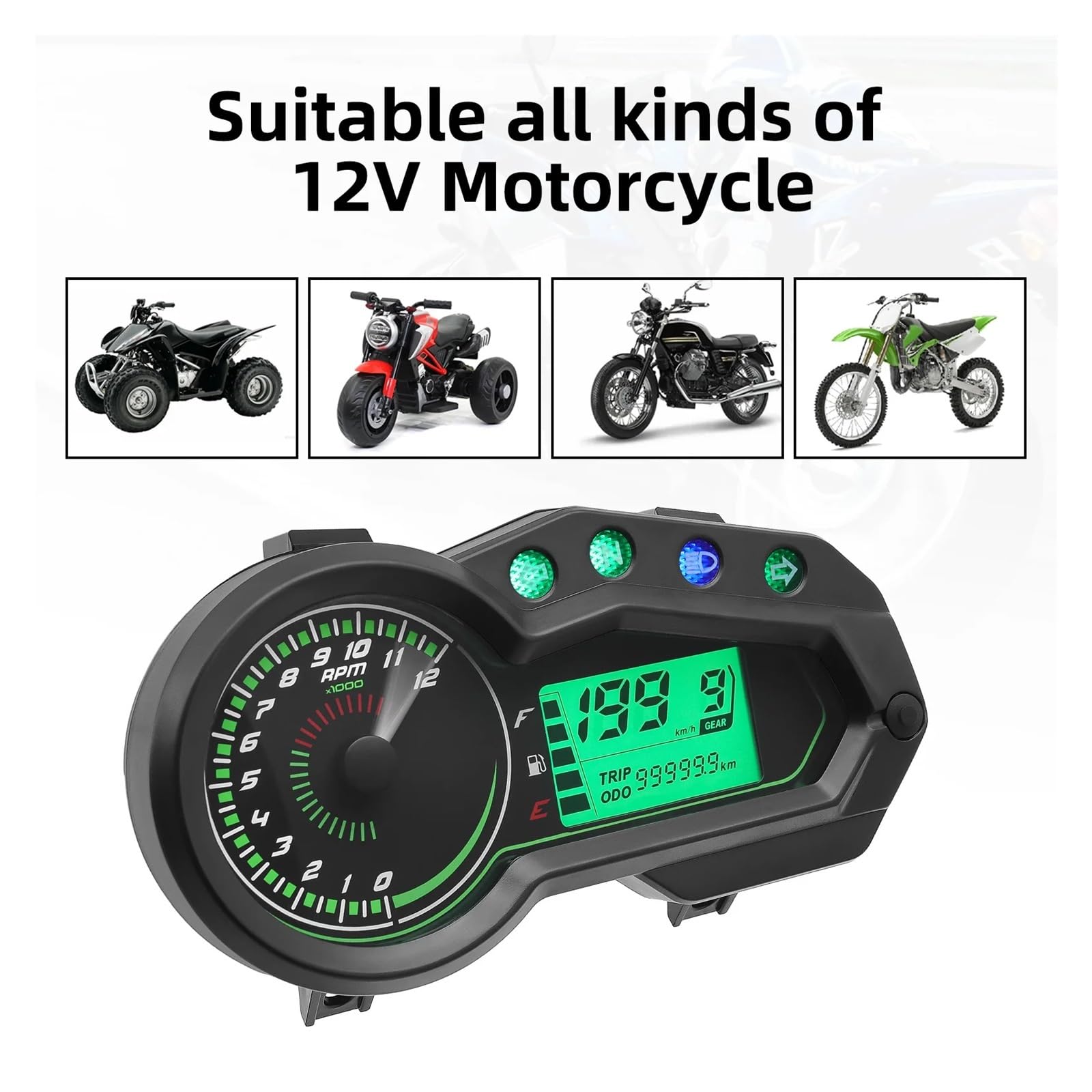 digital odómetro para motocicleta, tacómetro, tablero de RPM