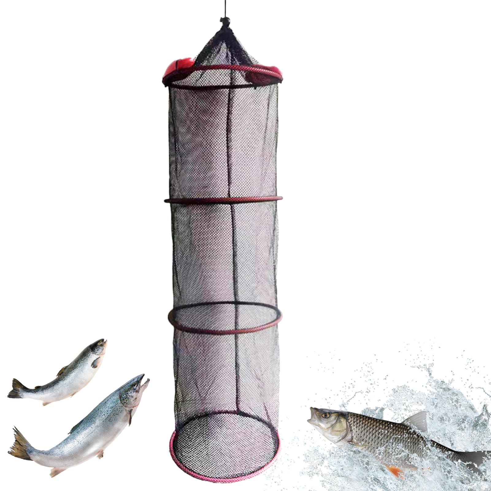 collapsible fish basket OperSeven Metal Rustproof Boat Clamp Fish Basket 14 diameter THKFISH Large Floating Fish Basket