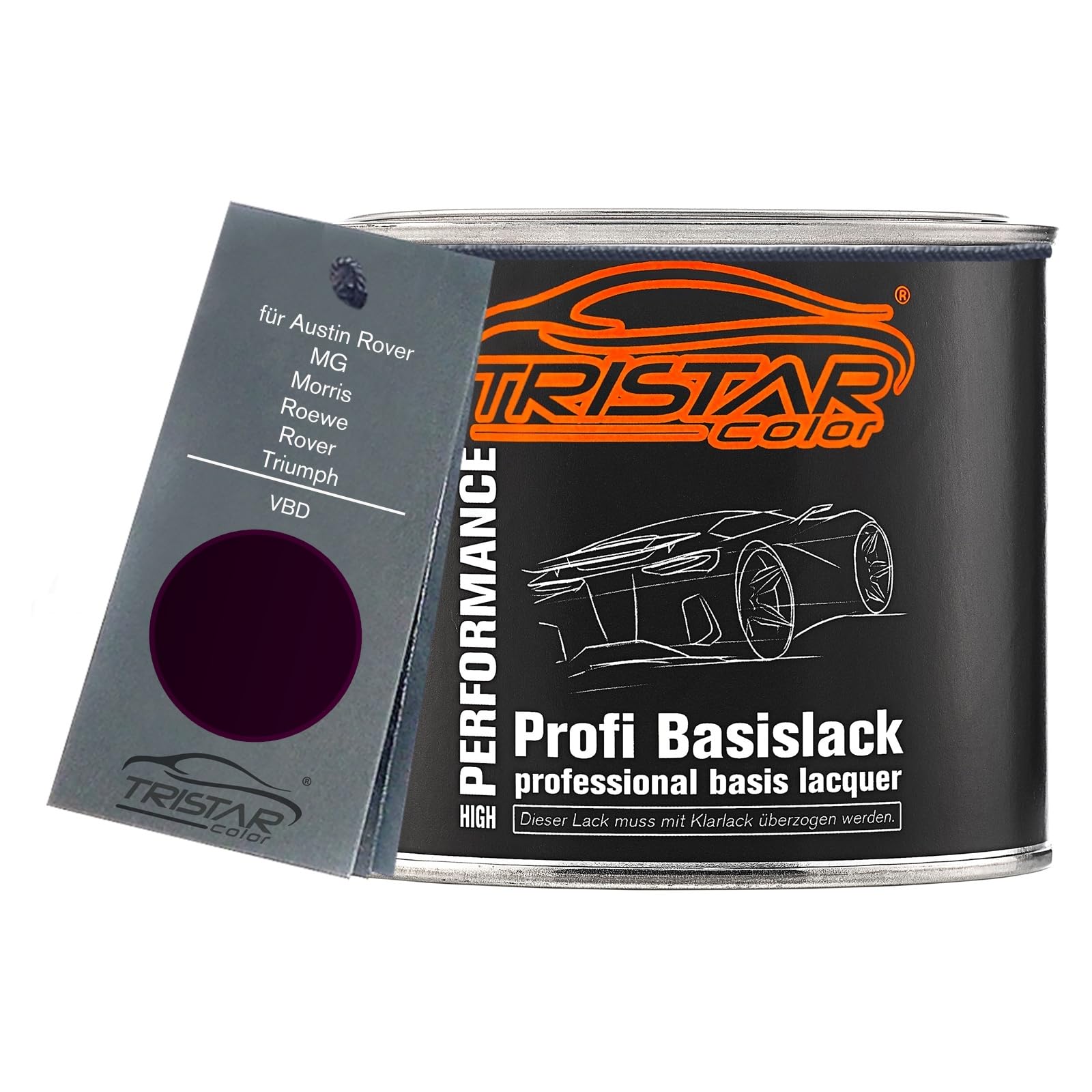 TRISTARcolor Car paint Can ready-to-spray for Austin Rover/MG/Morris/Roewe/Rover/Triumph VBD Premium Red Perl Base coat 0.5 litre