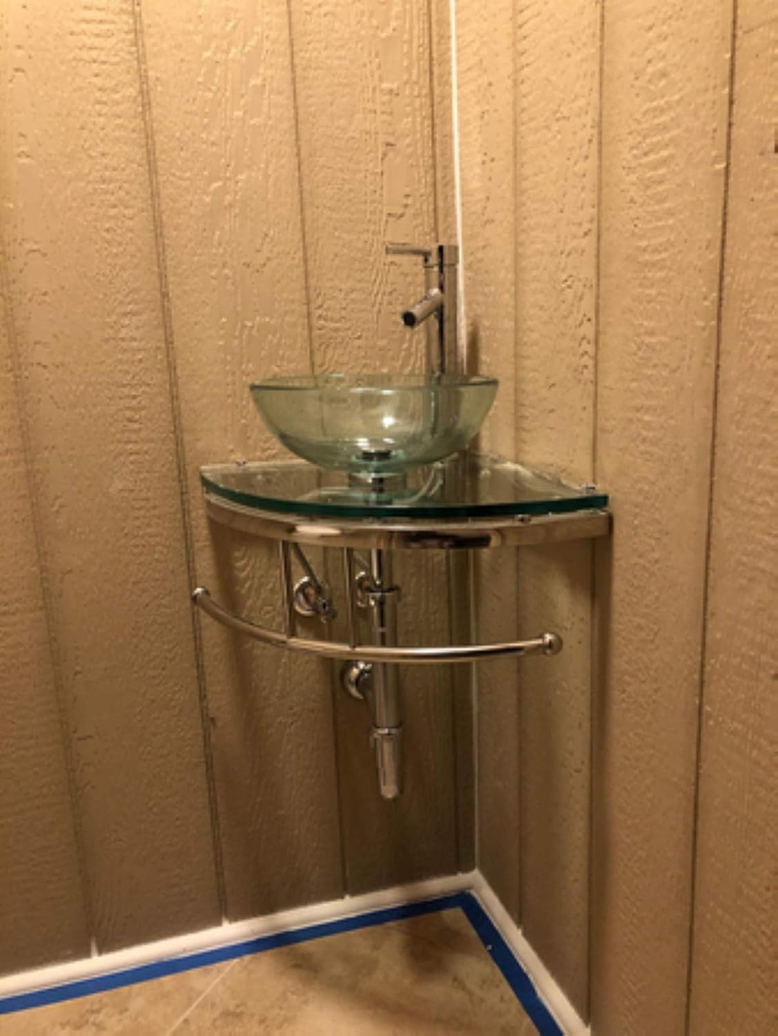 Blасk Frіdау - 70% оƒƒ Lorixon LV-004 Corner Wall Mount Bathroom Vanity Clear Glass Vessel Sink Top Pop up Towel Rack Buу 1 gеt 1 🔥 Lorixon LV-004 Corner Wall Mount Bathroom Vanity Clear Glass Vessel Sink Top Pop up Towel Rack