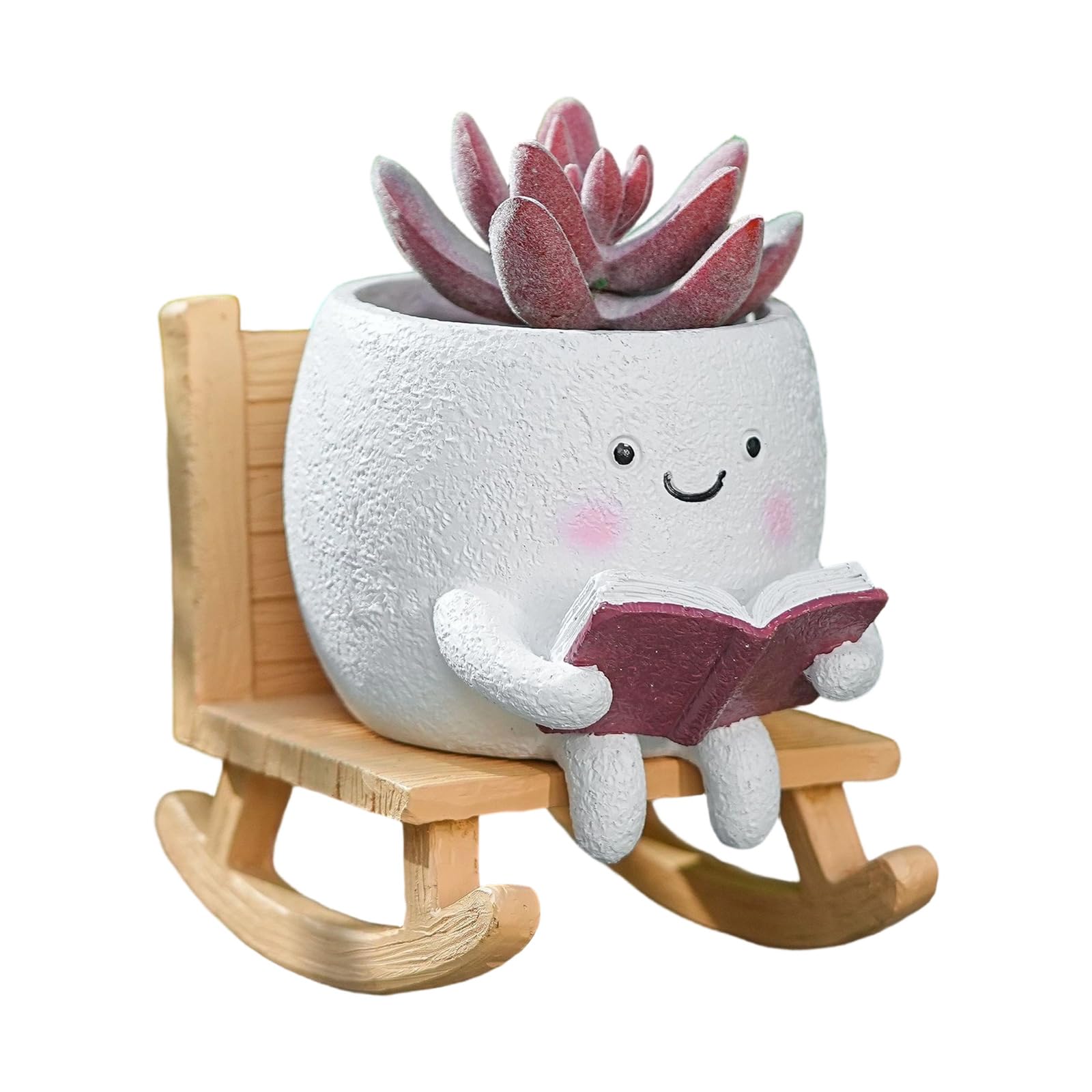WLNEXT Swing Smiling Faces Flower Pots Creative Swing Succulents Plant Flower Pots Garden Homes Decoration Indoor Planter