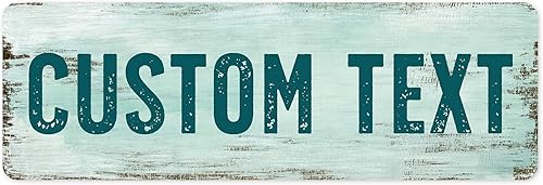 Miniatura 327 de Letrero Personalizado, Letrero de Calle Personalizado, 11 Colores de Fuente, 13 Estilos de Fuente, 4 Opciones de Agujeros, 22 Tamaños, 6x24 Madera