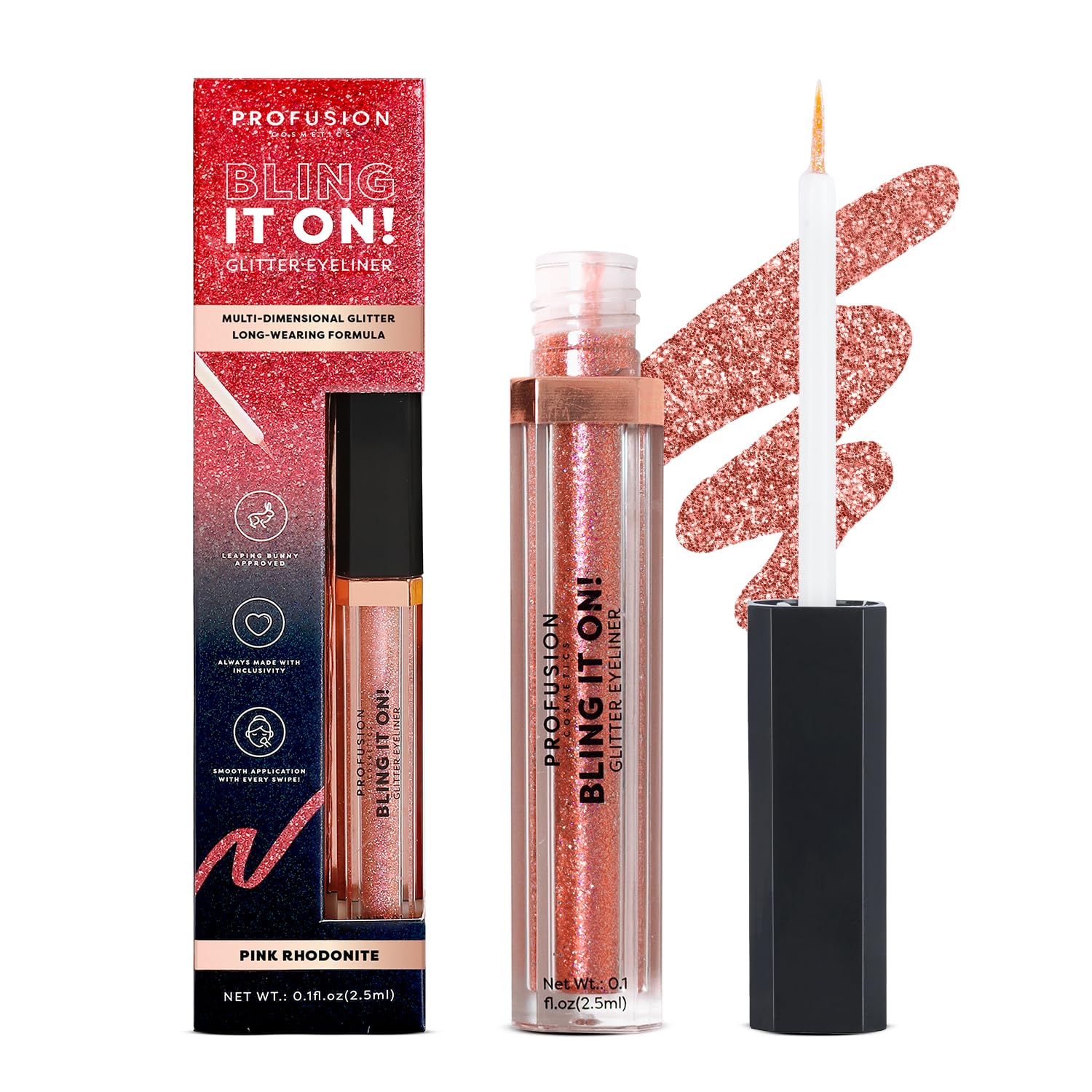 Profusion Cosmetics Glitter Eyeliner Adds Shimmering Golden Star Hue for Festive Party Look, Raise Your Eye Look with Glamorous Glint at Every Step, Premium Beauty Tool for Eye Catching Look