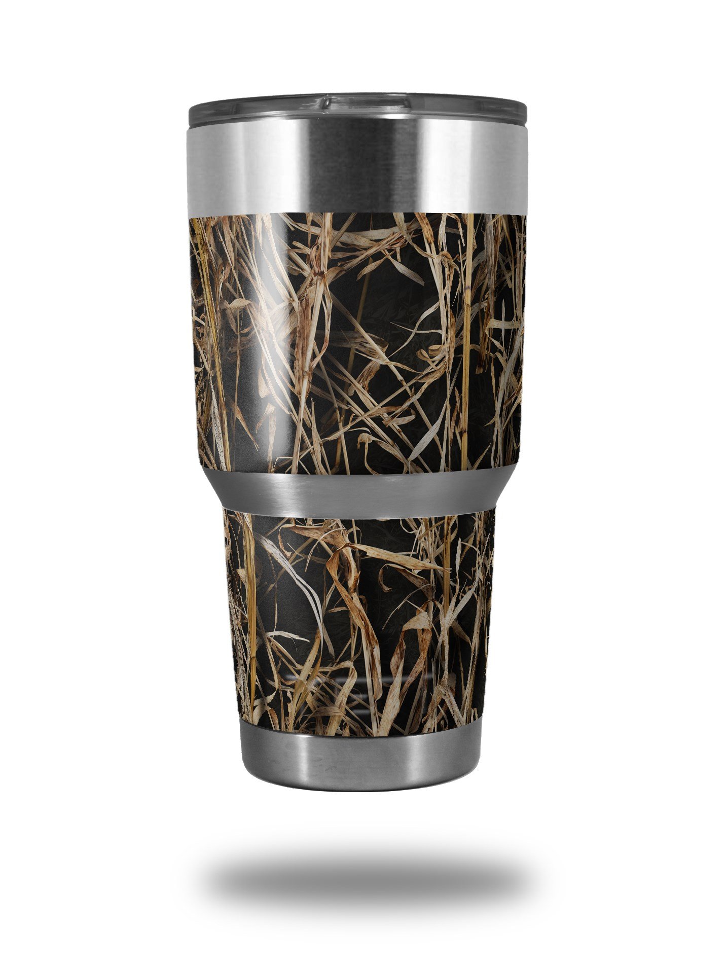 Skin Decal Wrap for Yeti Tumbler Rambler 30 oz WraptorCamo Grassy Marsh Camo Dark Gray (TUMBLER NOT INCLUDED)