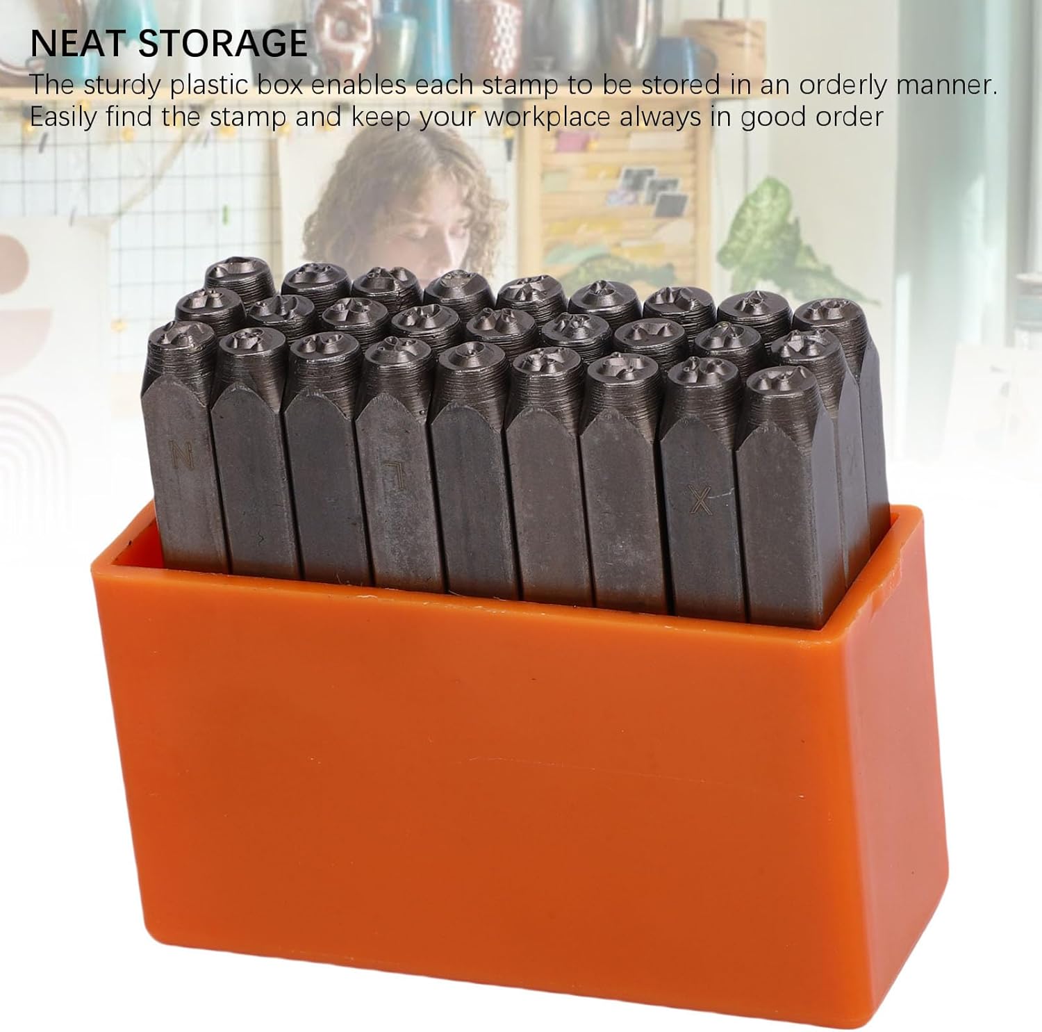 Cursive Font Stamp Carbon Steel Letters Punch Set Artistic Capital A Z Leather Craft Jewelry Metal Stamping Tools