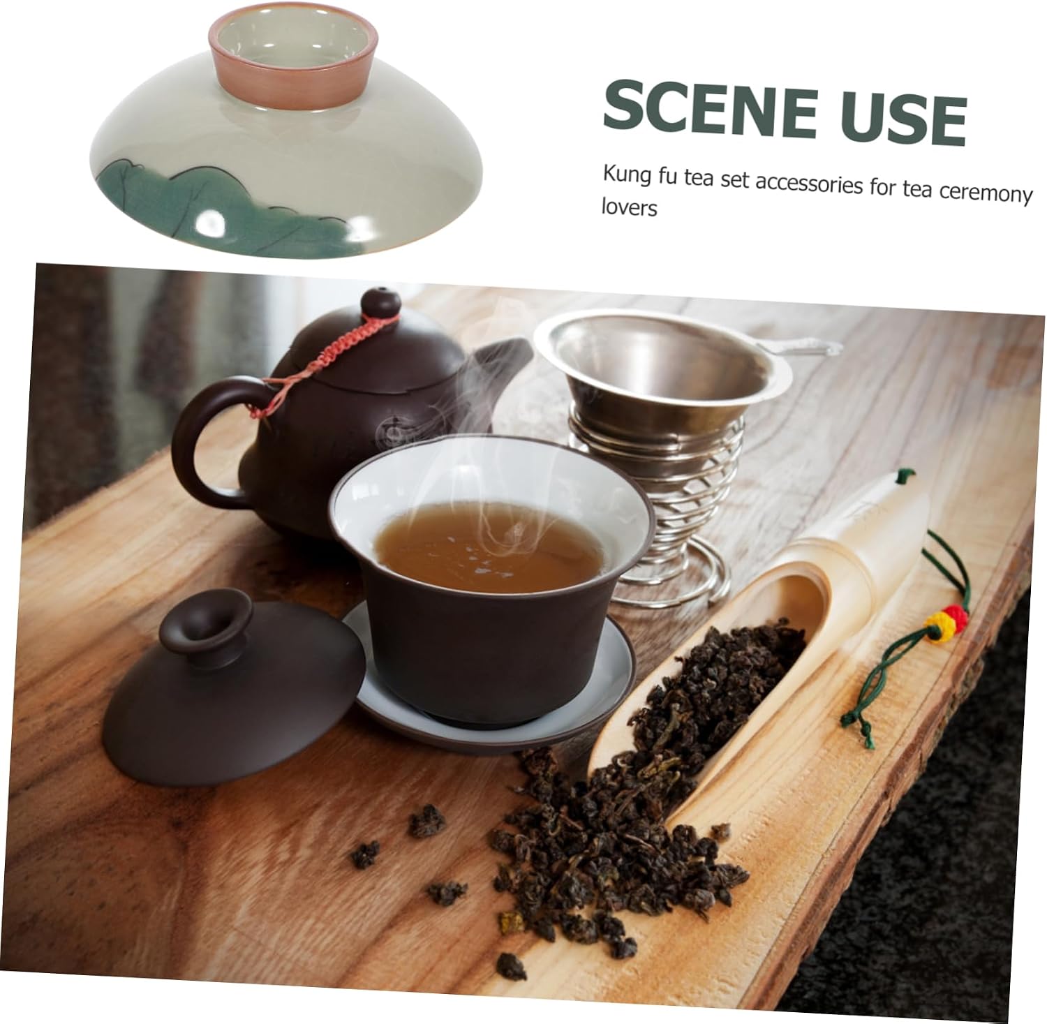 ABOOFAN Teacup Lid Replacement for Ceramic Tea Cup Tea Cup Chawanmushi Lids Ceramic Mug Covers Air-tight