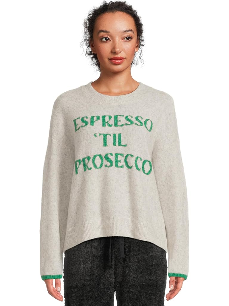 Gray P.J. Salvage Espresso To Prosecco Sweater Knit Crew