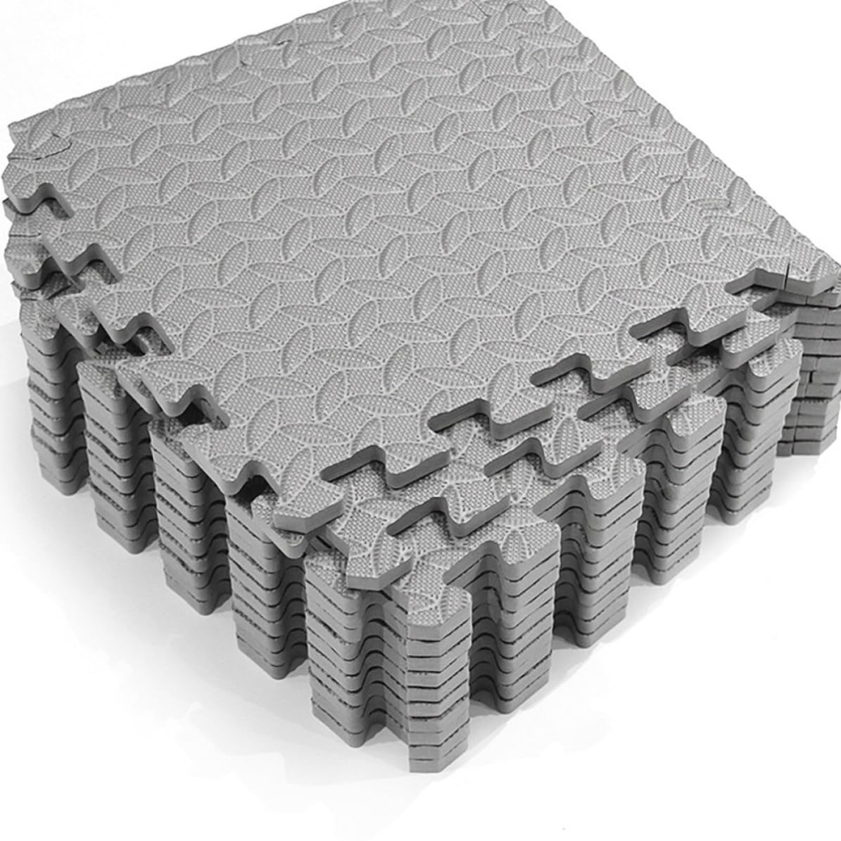 GALPADA Alfombra de Piso Vetas de Hojas 12 Piezas de Eva Antideslizante y Acolchada para Gimnasio y Sala de Baile, Tapete Absorbente y Resistente