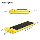 WALKINGPAD C2 Folding Treadmill Foldable Walking Pad Ultra Slim Smart Fold Free Installation Gym Running Device for Home Office Under Desk Max User Weight 110Kg, Speed 0.5~6 Km/Hr, Yellow gallery image