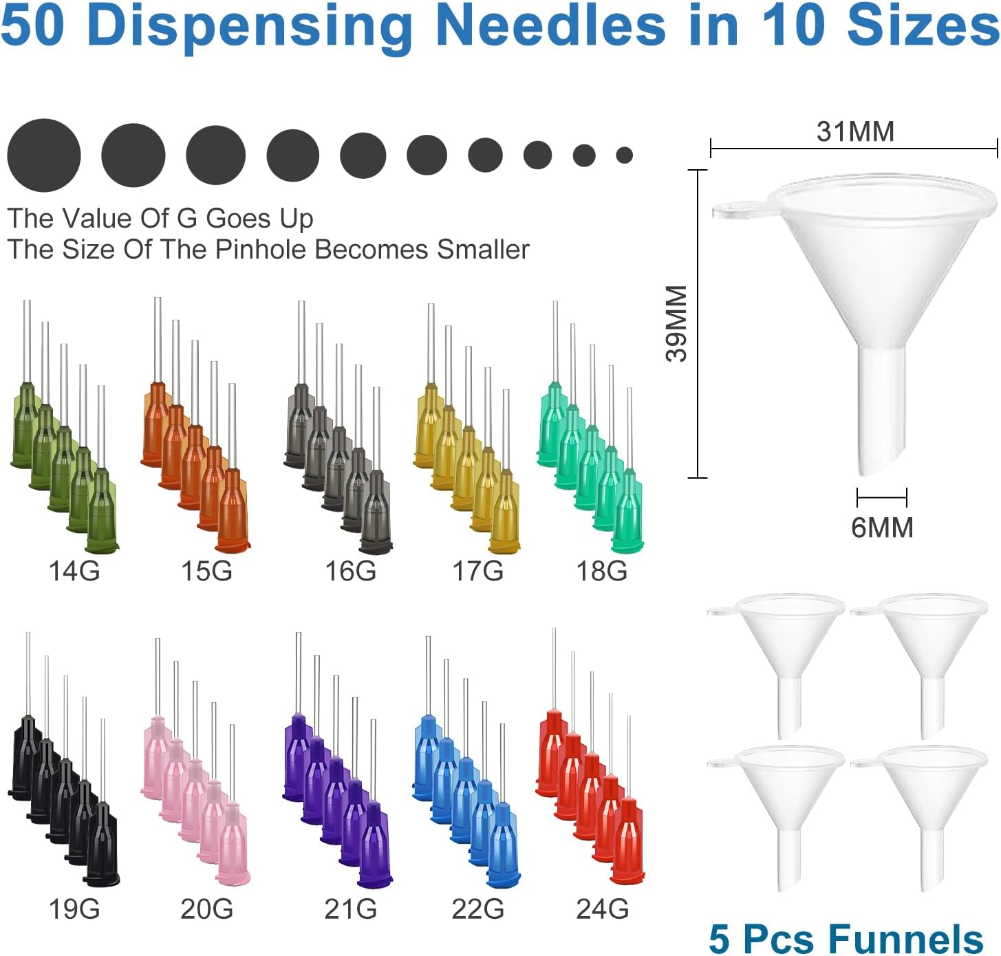 LAMPTOP 164 Pieces Pottery Tool Ornament Tools, Pottery Tools Accessories Glaze Precision Applicator Set, Plastic Steel Needles with Adapter, Extrusion Bottle and Funnel, Brushes