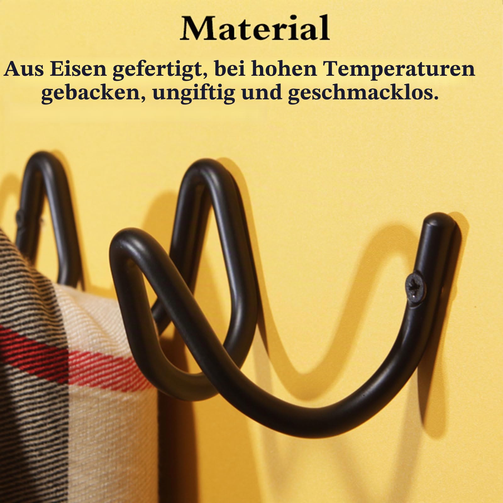 Moderne minimalistische Wandgarderobe,Garderobenleiste aus Metall,Moderne Garderobenleiste,Kleiderhaken Wand,Metallrahmen,Platzsparende， Für Jacken,Mäntel,Schals,Handtaschen und Mehr