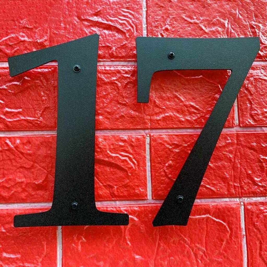Numery domów Numer drzwi, 1 szt. 20 cm Metalowe pływające litery Tabliczki na drzwi 8" Duże czarne tablice adresowe Numer drzwi zewnętrznych, na ulepszenie domu Skrzynka na listy ogrodowa 0-9 (litera