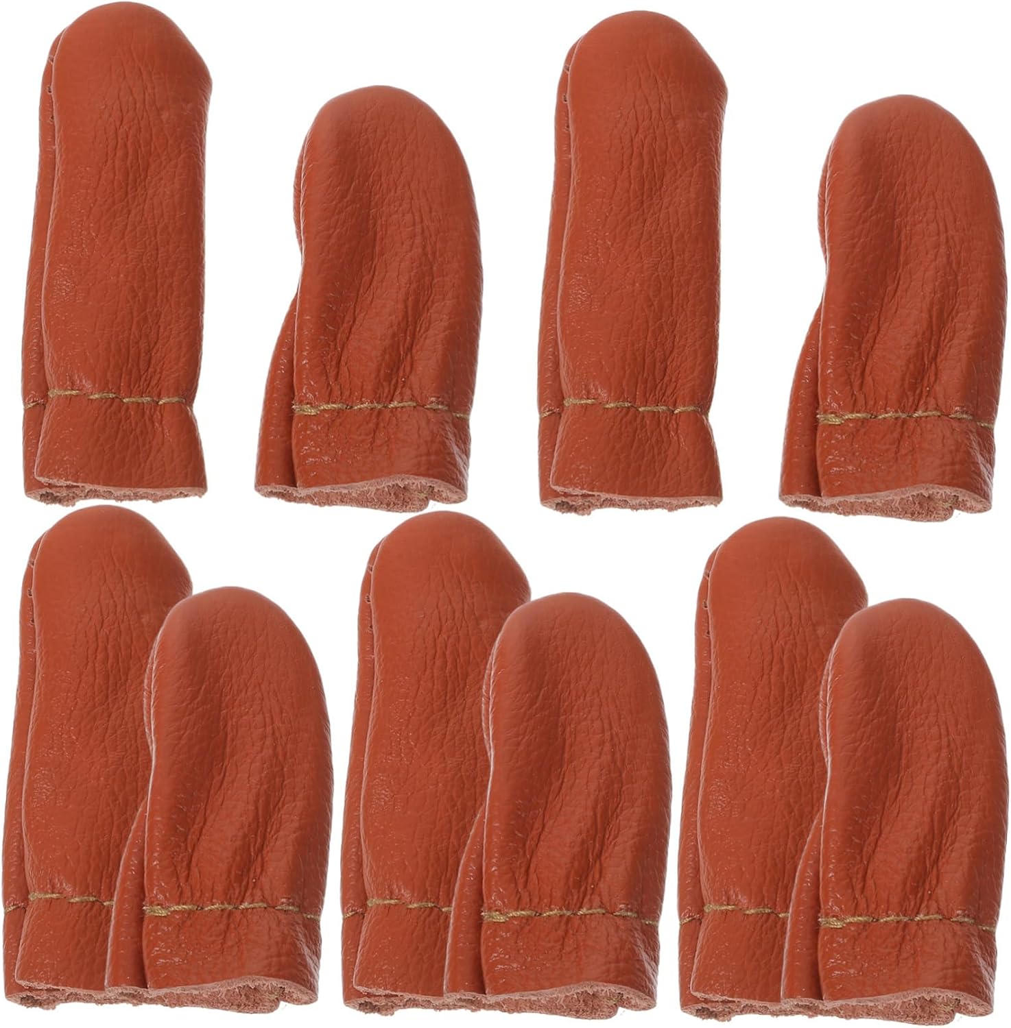 STOBOK 30pcs DIY Felting Crafts Finger Guards Knitting Protection Pu Thimble Covers for Hand Sewing