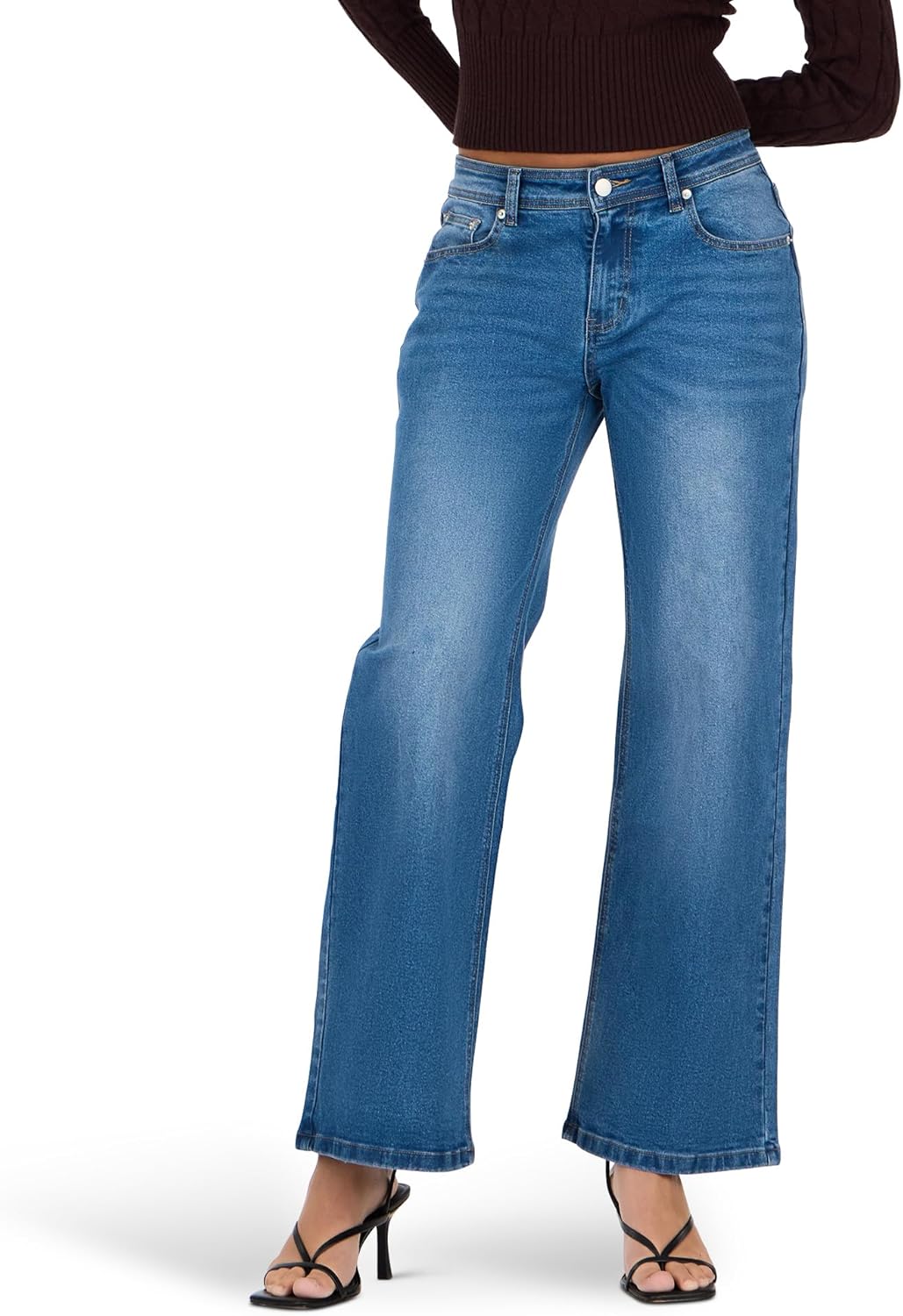 Forever 21 Women's Low Rise Baggy Stretch Denim - Image 2