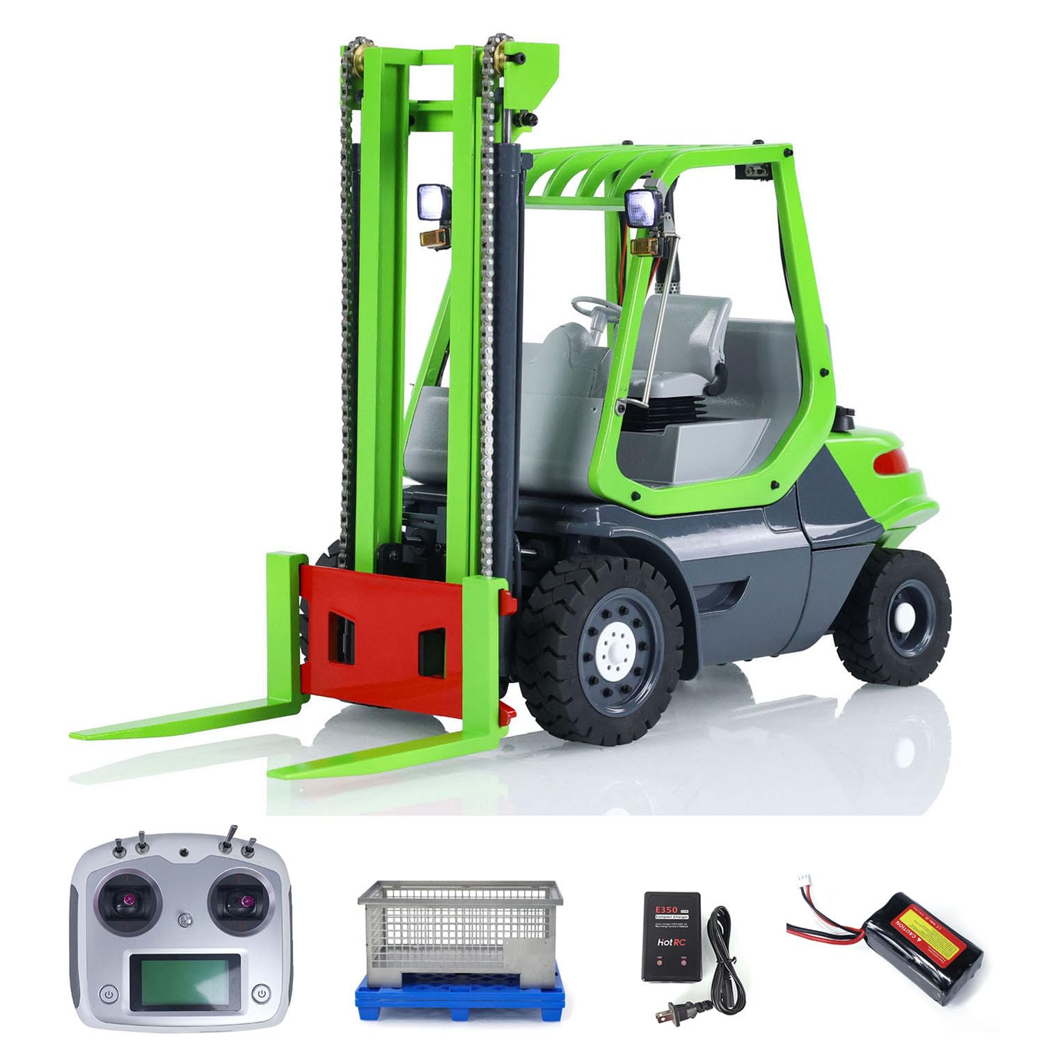 TOUCAN RC HOBBY Metal 1/14 RC Hydraulic Forklift Wheeled Transfer Car RTR Construction Vehicles(in Stock)